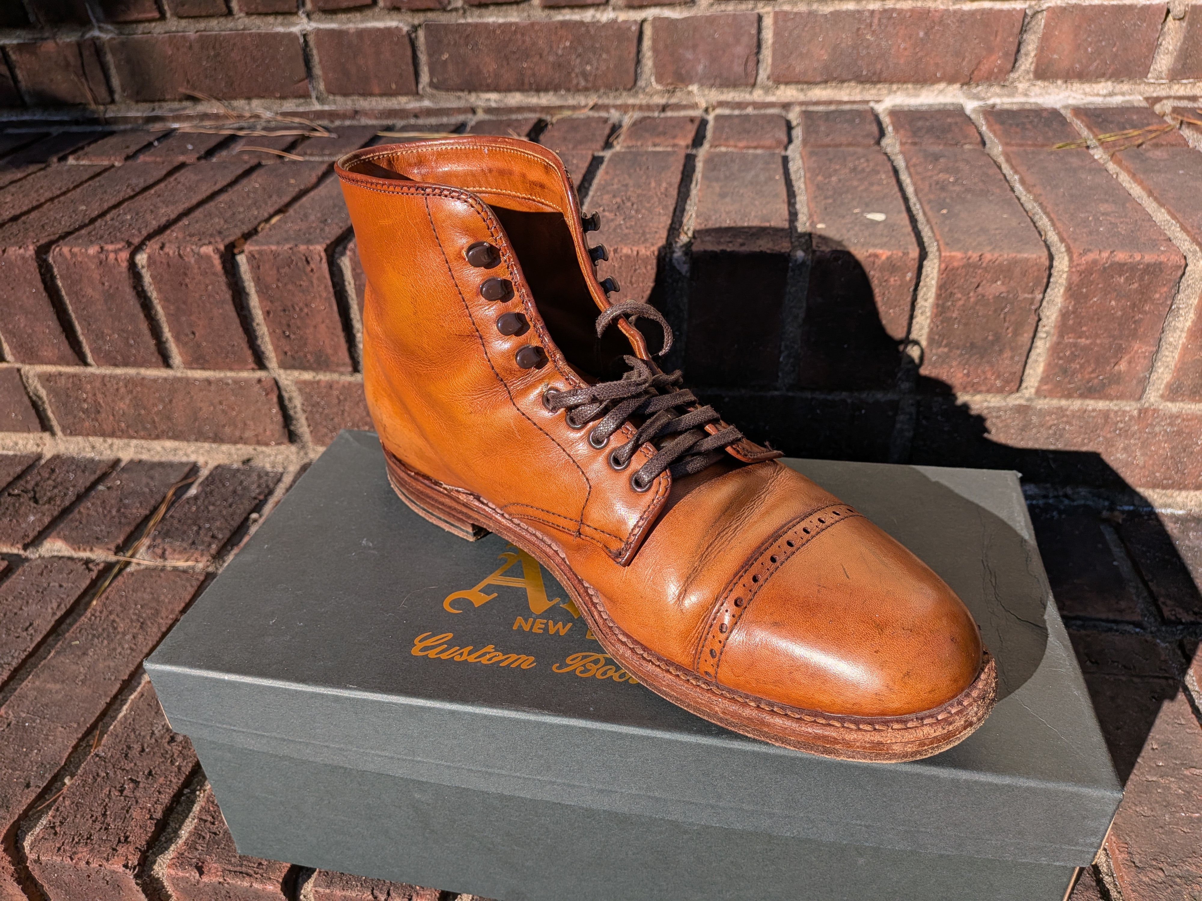 Alden × J.Crew Alden X J Crew Tan Captoe Boots Size US 7.5 / EU 40-41 - 4 Thumbnail