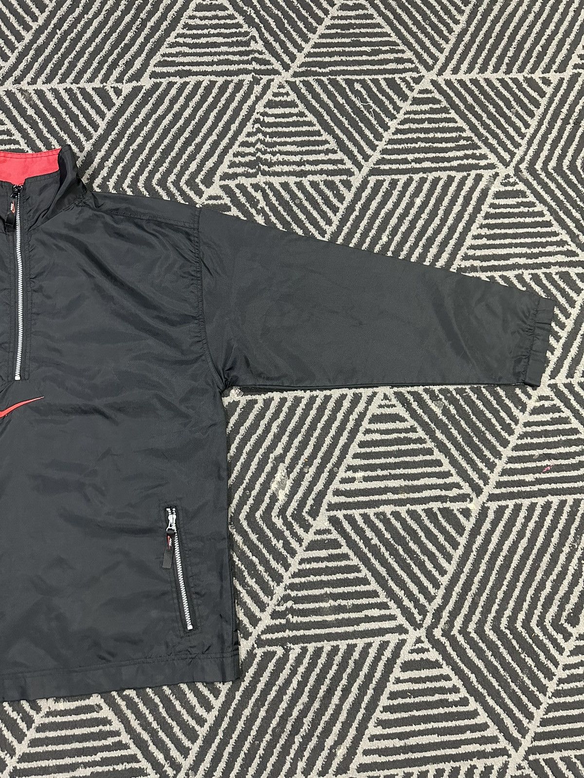 Nike × Vintage Vintage 90s NIKE Swoosh Center Embroidery Half Zip Jacket Size US M / EU 48-50 / 2 - 4 Thumbnail