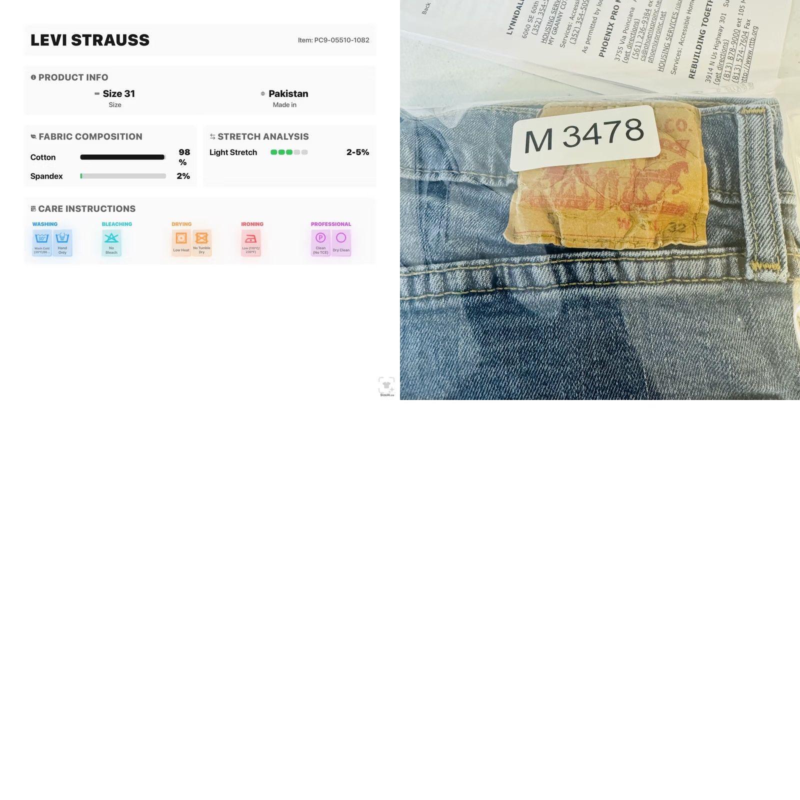 Levi's Levi's 511 Jeans Mens 31x29 Blue Medium Wash Slim Straight Denim Zip Fly Regular 5-Pocket Mens Size US 31 - 10 Thumbnail