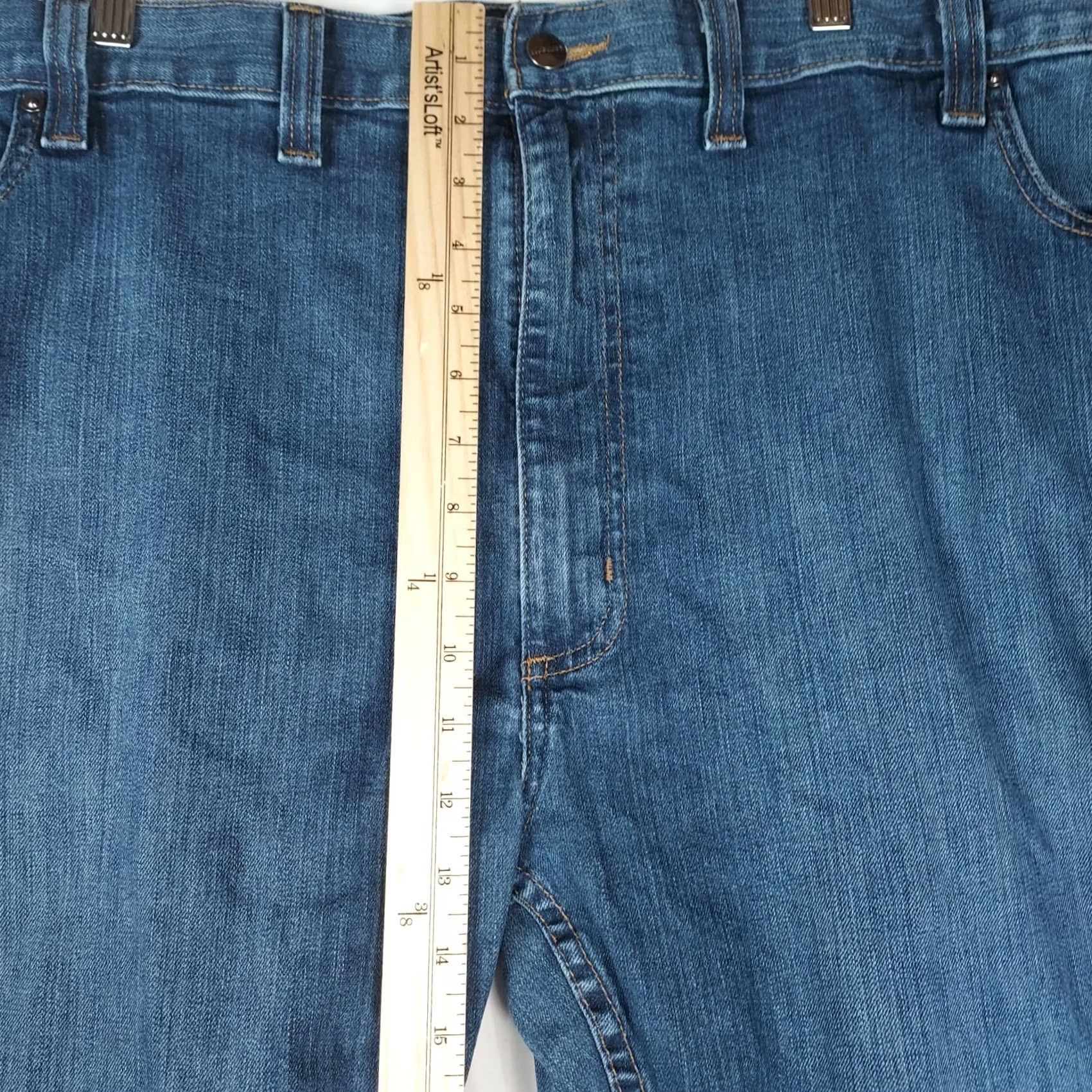 Carhartt Carhartt Jeans Men’s 48×30 Relaxed Fit Medium Blue Denim 5-Pocket Straight Zip Machine Washable Mens Size US 32 / EU 48 - 7 Thumbnail