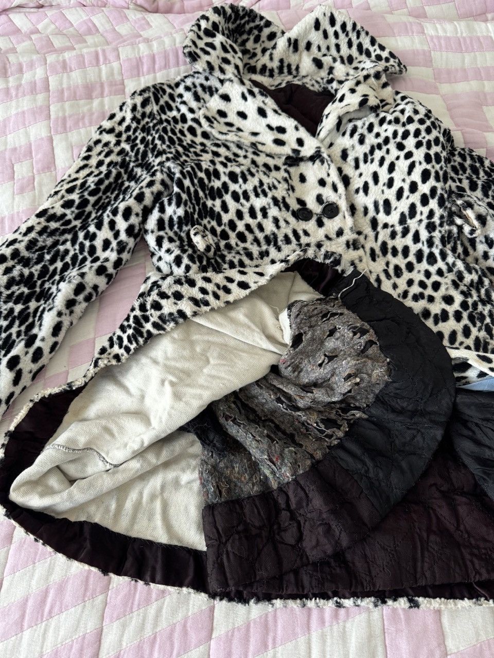 Vintage 1960s Dalmation Print Double Breasted Jacket Size M / US 6-8 / IT 42-44 - 6 Thumbnail
