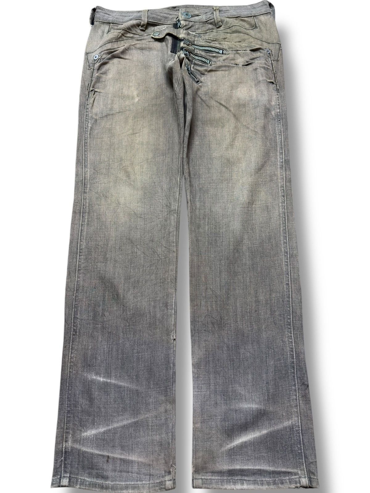 Marithe + Francois Girbaud Vintage Le Jean De Marithe Francois Girbaud Avantgarde Denim Size US 35 - 1 Thumbnail
