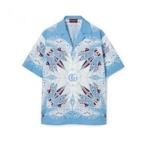 Gucci o1loc1c1225 787257 Double G Bandana Print Cotton Shirt Size US S / EU 44-46 / 1 - 2 Thumbnail