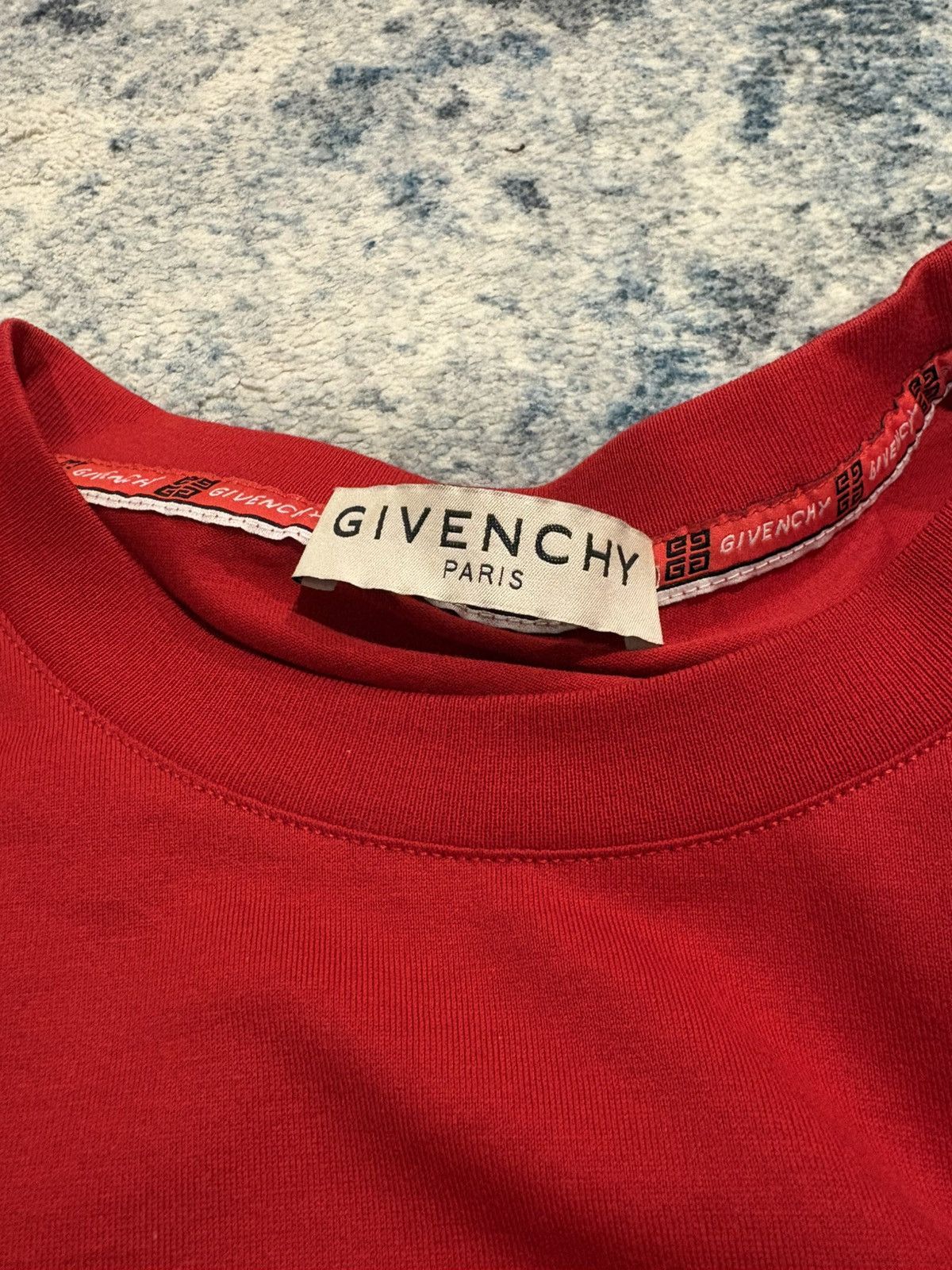 Givenchy Givenchy Distressed Logo Red T-Shirt Size US S / EU 44-46 / 1 - 3 Thumbnail