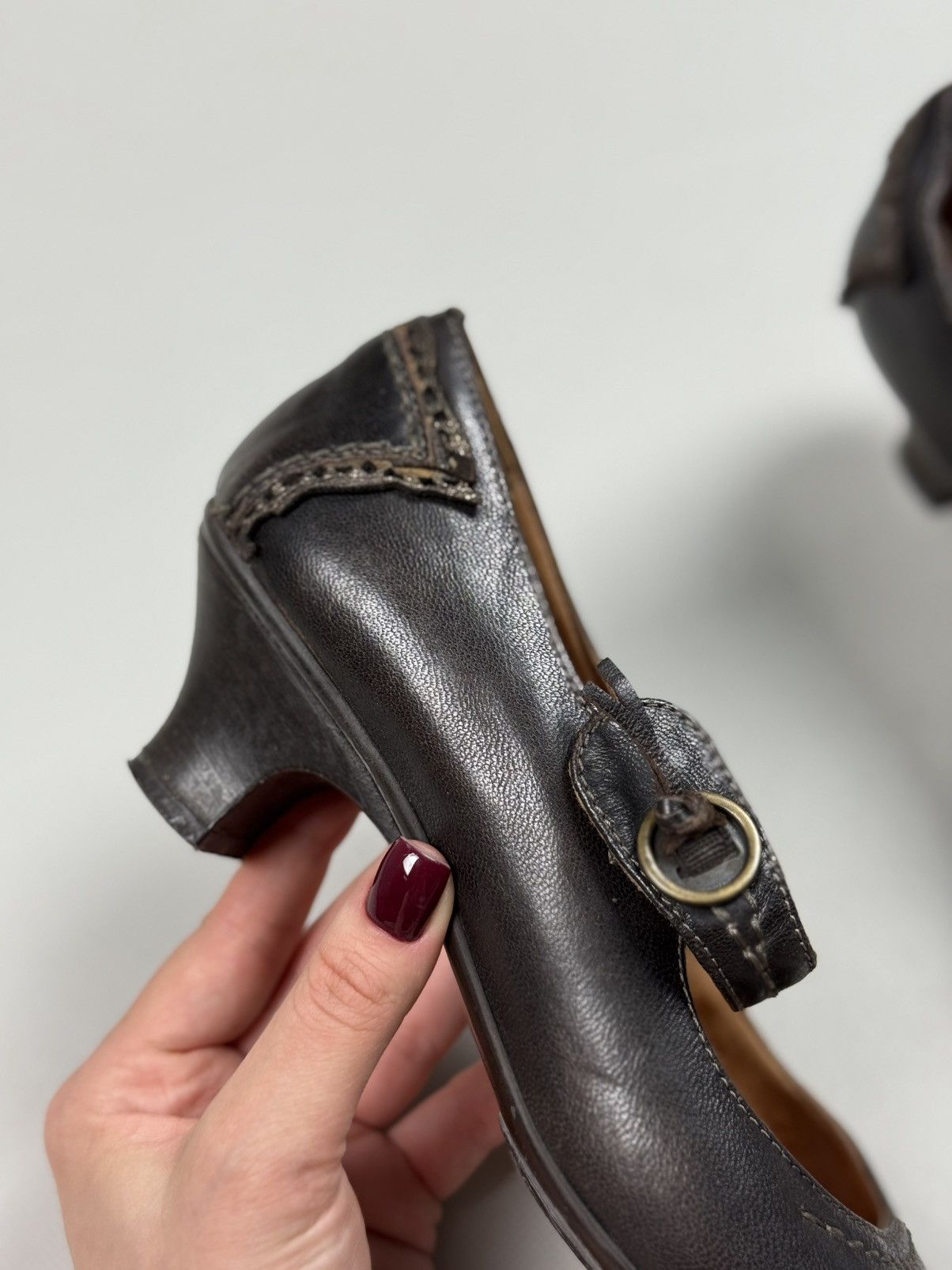 A.S.98 × Vintage Airstep Vintage Avant-Garde Ladies Leather Heeled Shoes Size US 8 / IT 38 - 8 Thumbnail