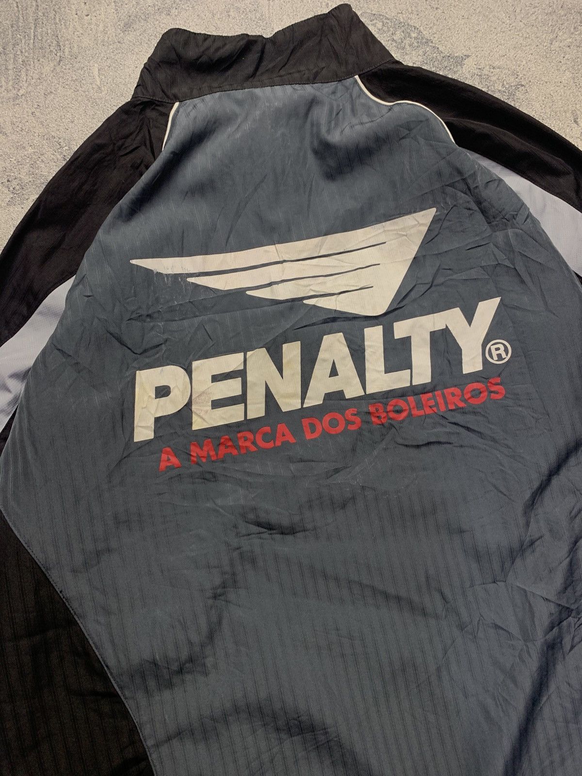 Penalty 🐍 SOLD🐍Vintage Penalty Zama FC Halfzip Football Jacket Rare Size US L / EU 52-54 / 3 - 4 Thumbnail