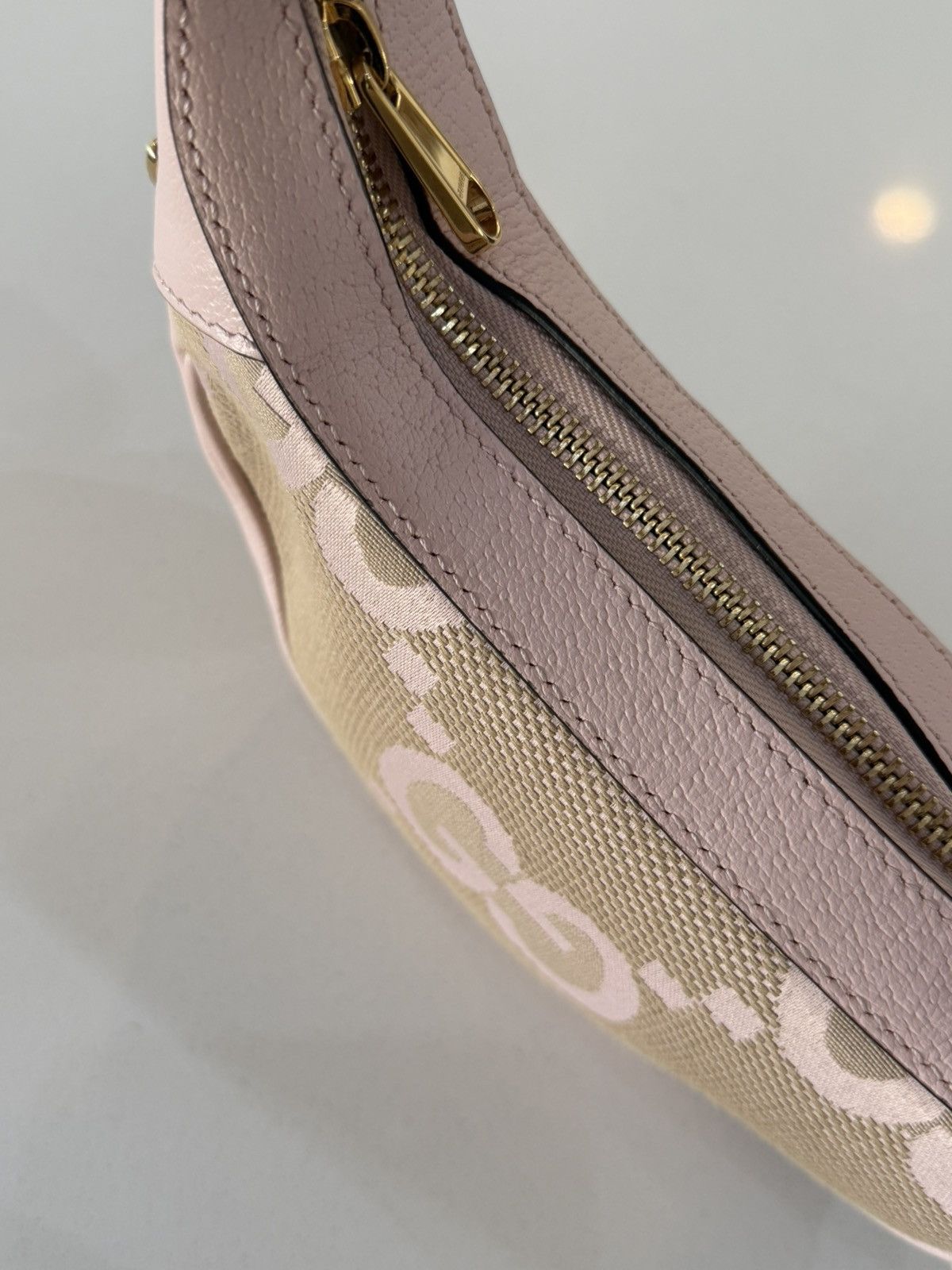 Gucci Gucci Half-Moon Ophidia bag in Pink and tan Size ONE SIZE - 4 Thumbnail