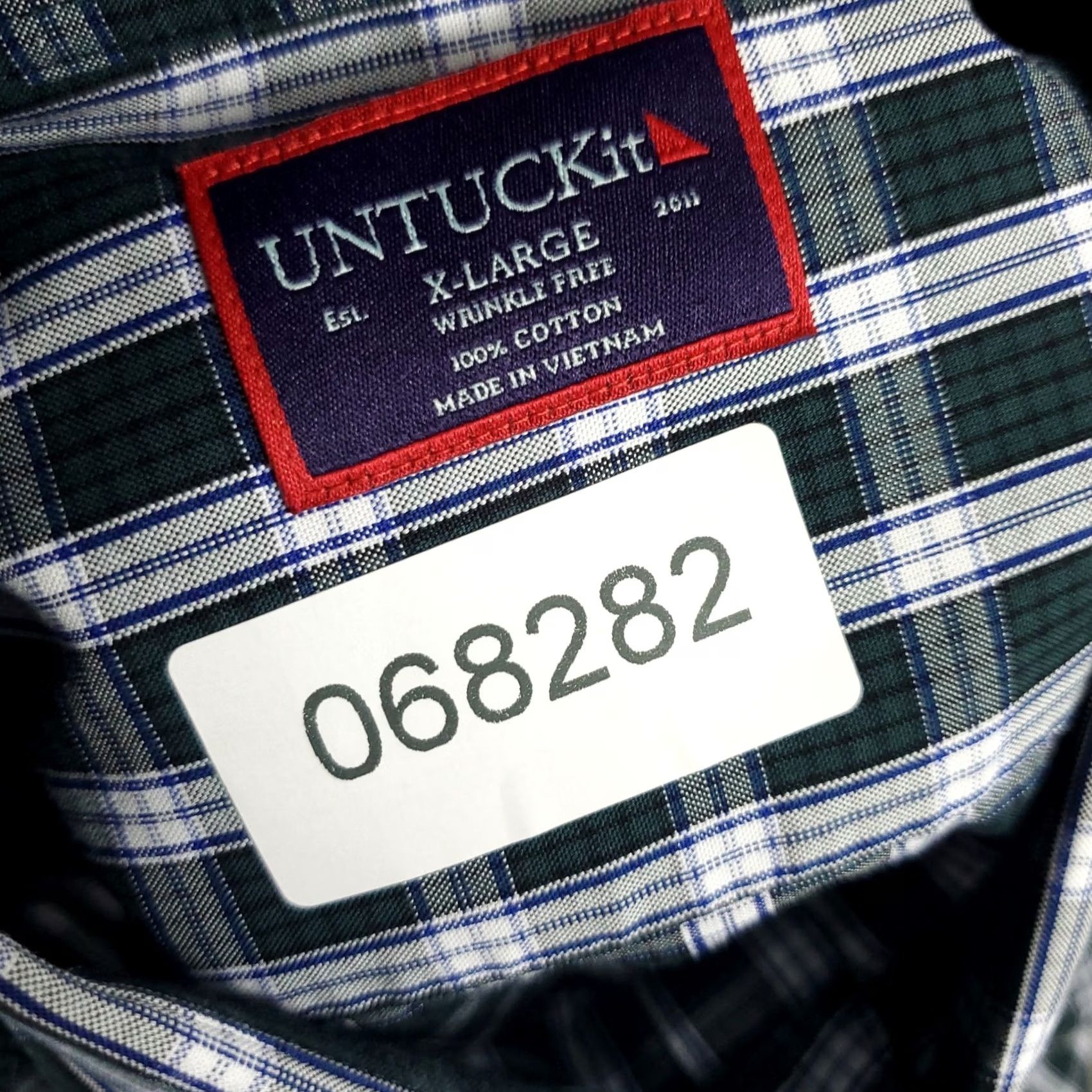 UNTUCKit UNTUCKit Shirt Mens XL Green Plaid Button-Up Long Sleeve Casual Style Size US XL / EU 56 / 4 - 8 Thumbnail