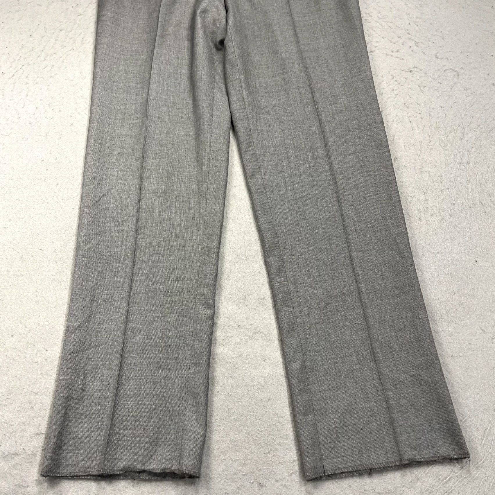 Canali Canali Mens Pants 43x35 Gray Wool Dress Flat Front Straight Leg Trousers Size US 40 / EU 56 - 3 Thumbnail