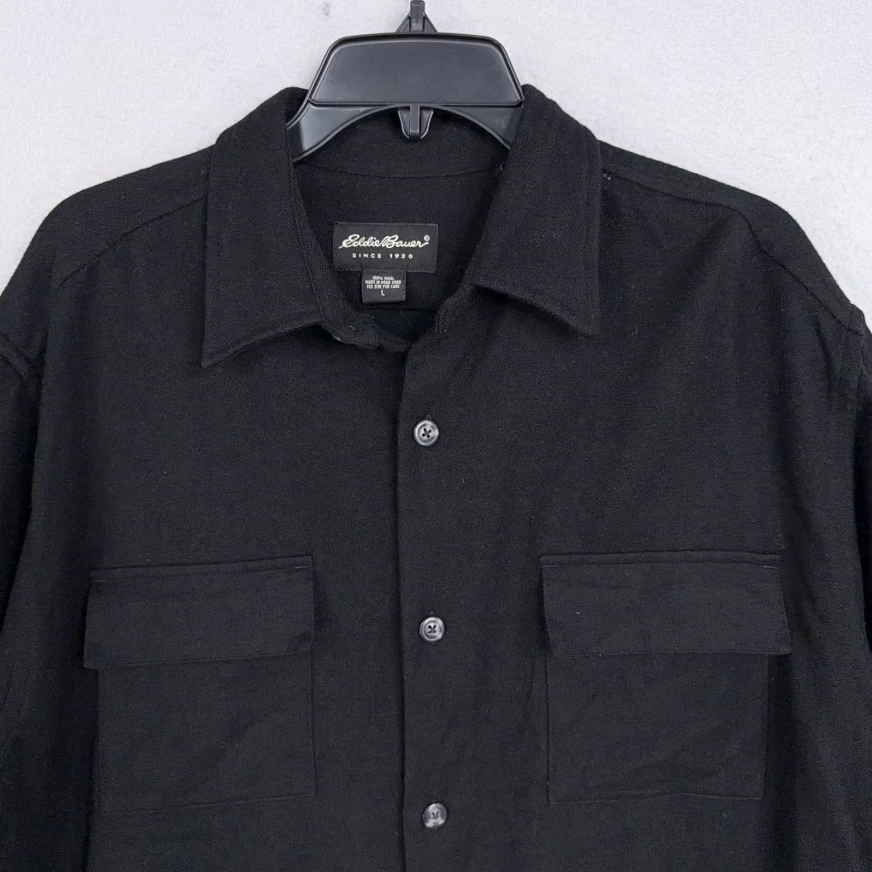 Eddie Bauer VINTAGE Eddie Bauer Shirt Mens Large Black Shacket Hunting Outdoor Workwear 90s Mens Size US L / EU 52-54 / 3 - 2 Thumbnail