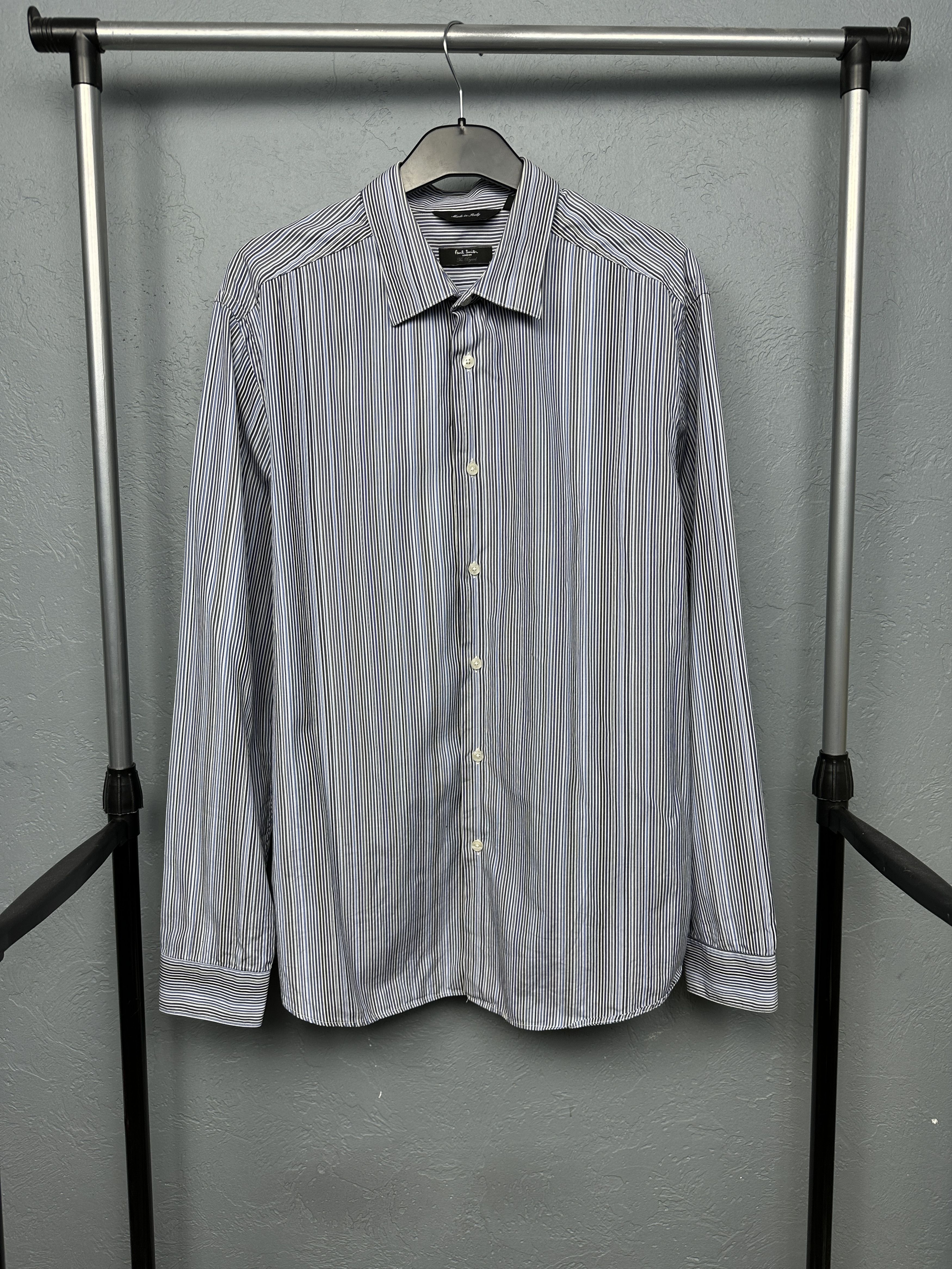 Paul Smith Paul Smith London Mens Striped Long Sleeve Shirt Size US XL / EU 56 / 4 - 1 Thumbnail