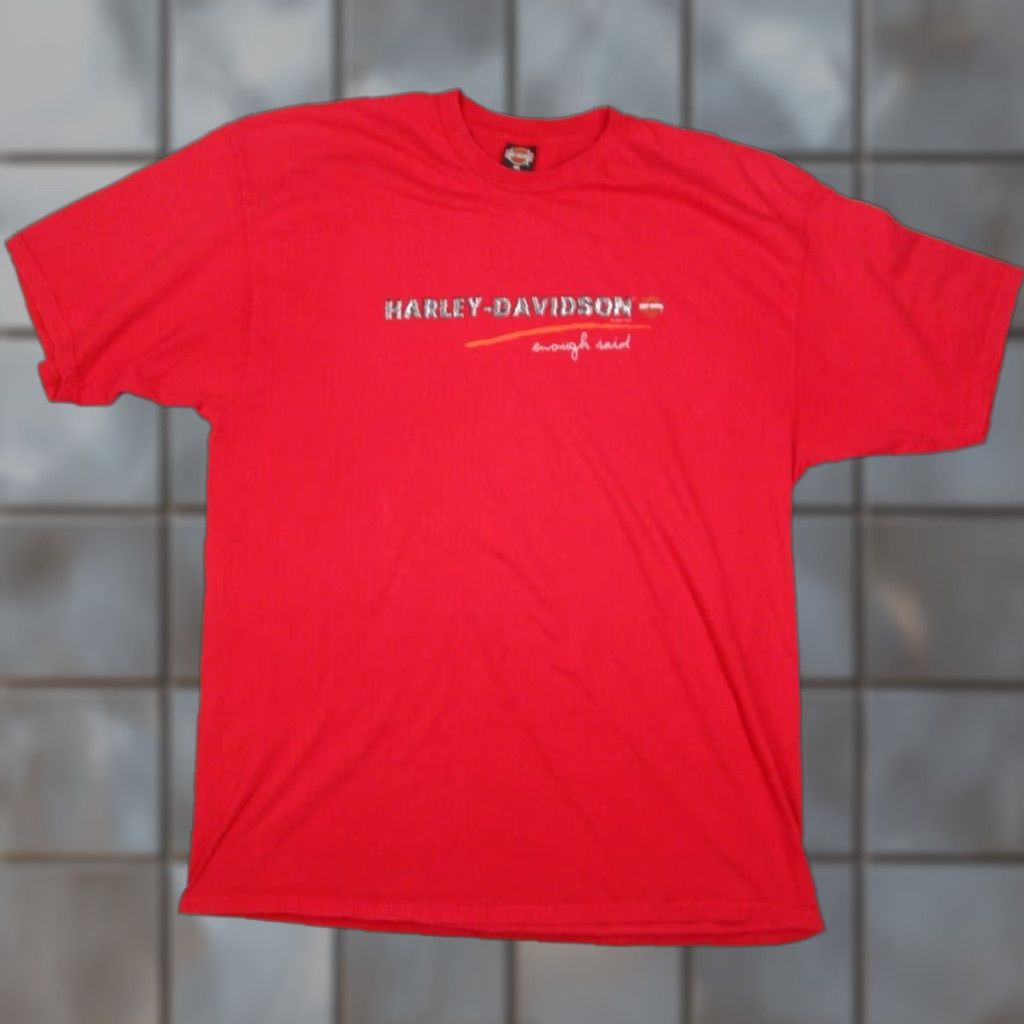 Harley Davidson VINTAGE Harley-Davidson Men's T-Shirt 3XL XXXL Cotton Red Short Sleeve California Motorcycle Logo Size US XXL / EU 58 / 5 - 1 Thumbnail