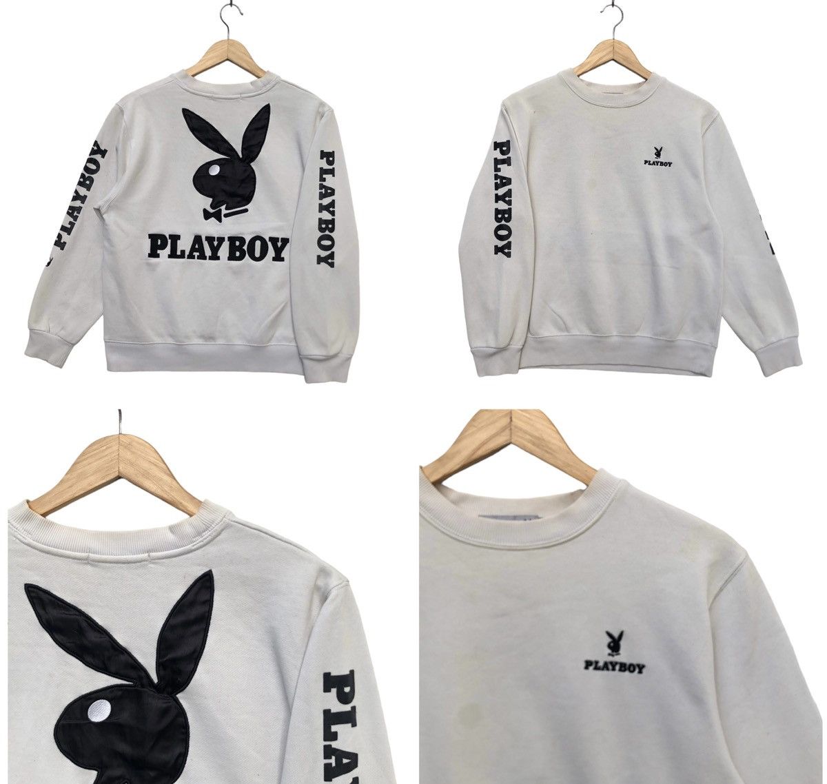 PLAYBOY Bunny embroidered sweatshirt size high quality medium