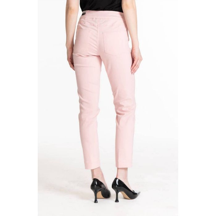 Designer SLIMSATION BY MULTIPLES Ankle Pant In Dusty Pink