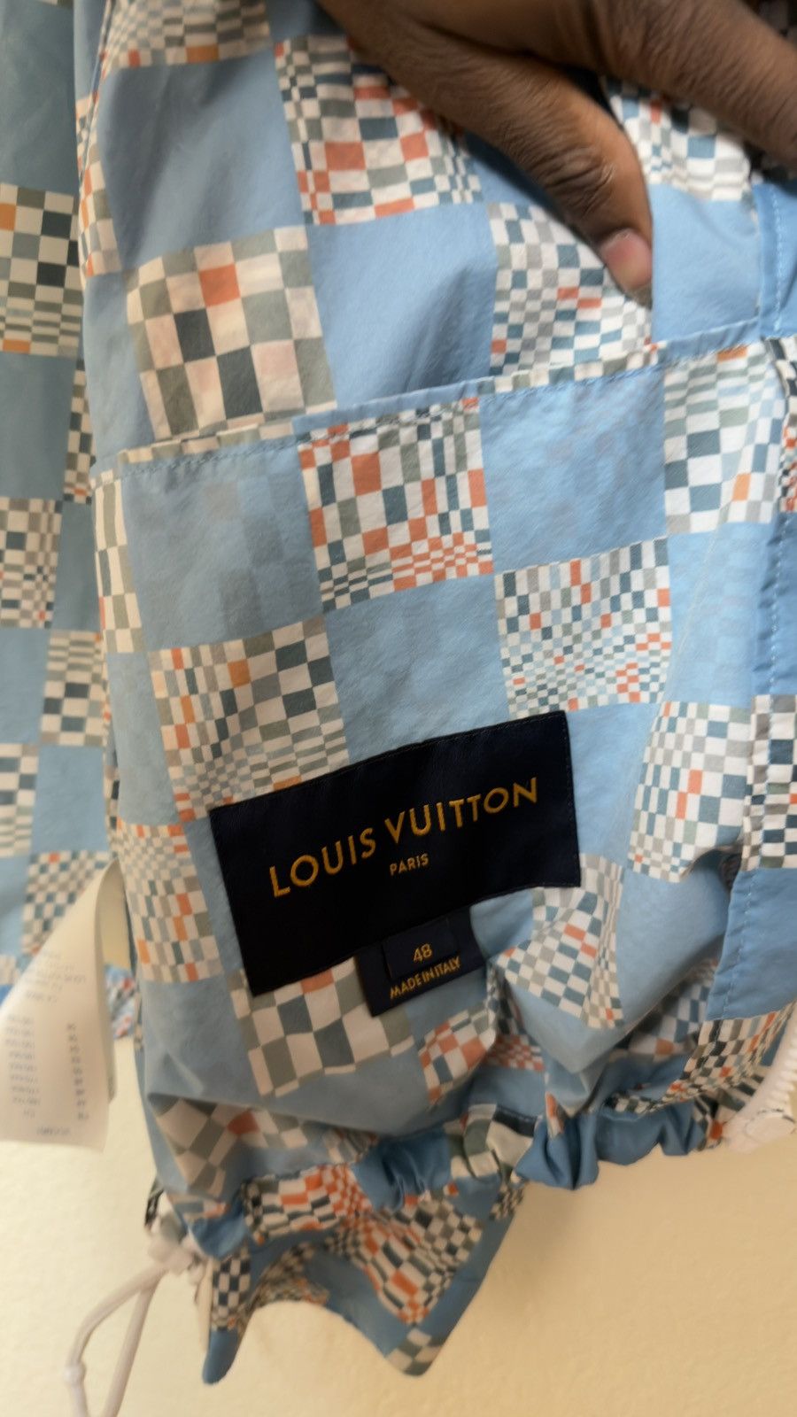 Louis Vuitton Louis Vuitton Distorted Damier Blue Nylon Windbreaker Jacket Size US M / EU 48-50 / 2 - 5 Thumbnail