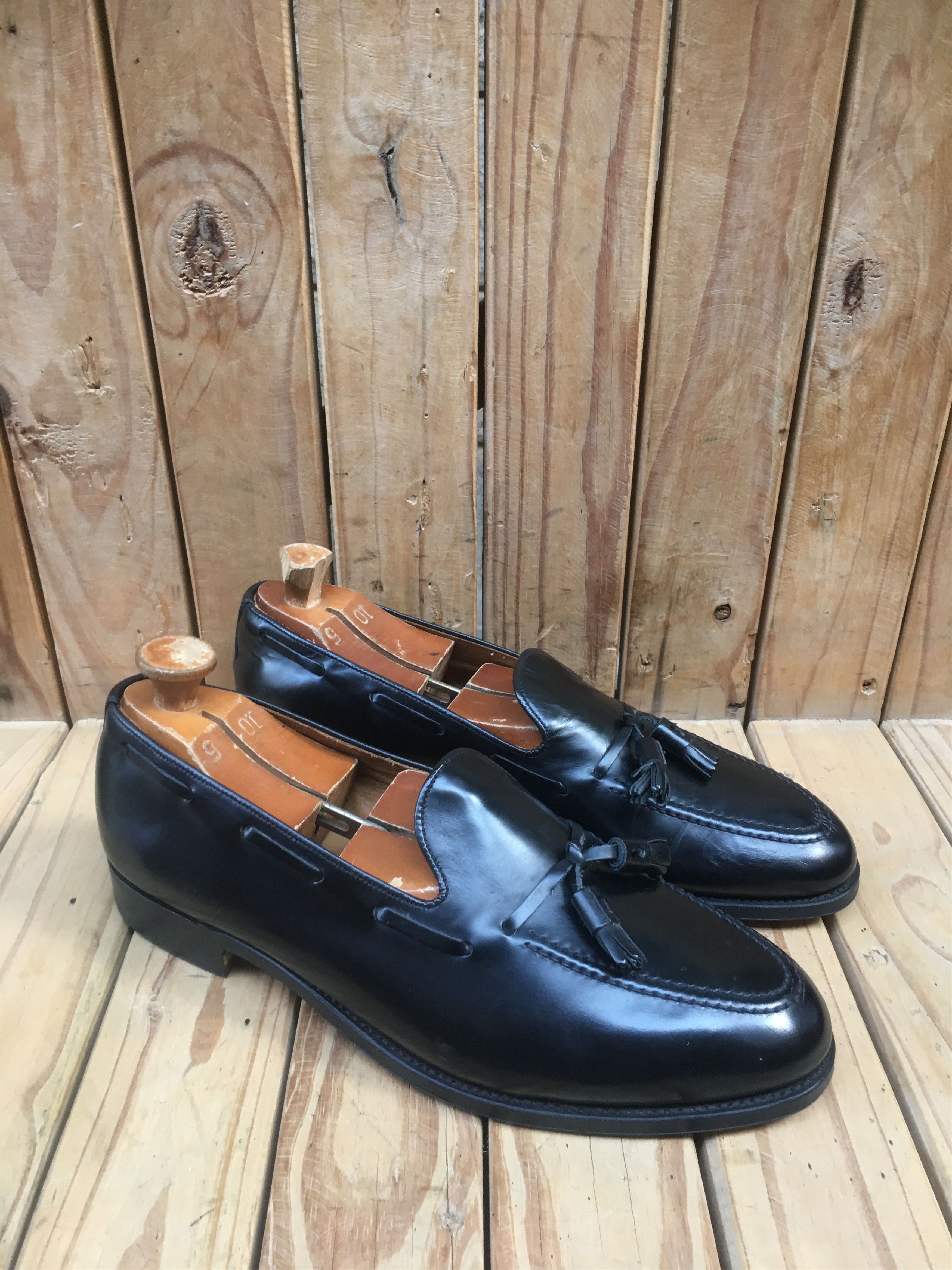 Alfred Sargent Alfred Sargent black Slip On Tassled Loafers Size US 12 Size US 12 / EU 45 - 2 Thumbnail