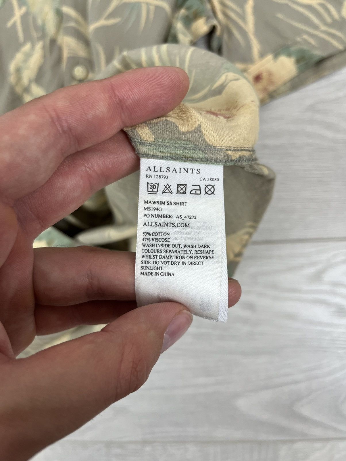 Allsaints Allsaints Mawsim SS Hawaiian Shirt Size US S / EU 44-46 / 1 - 6 Thumbnail