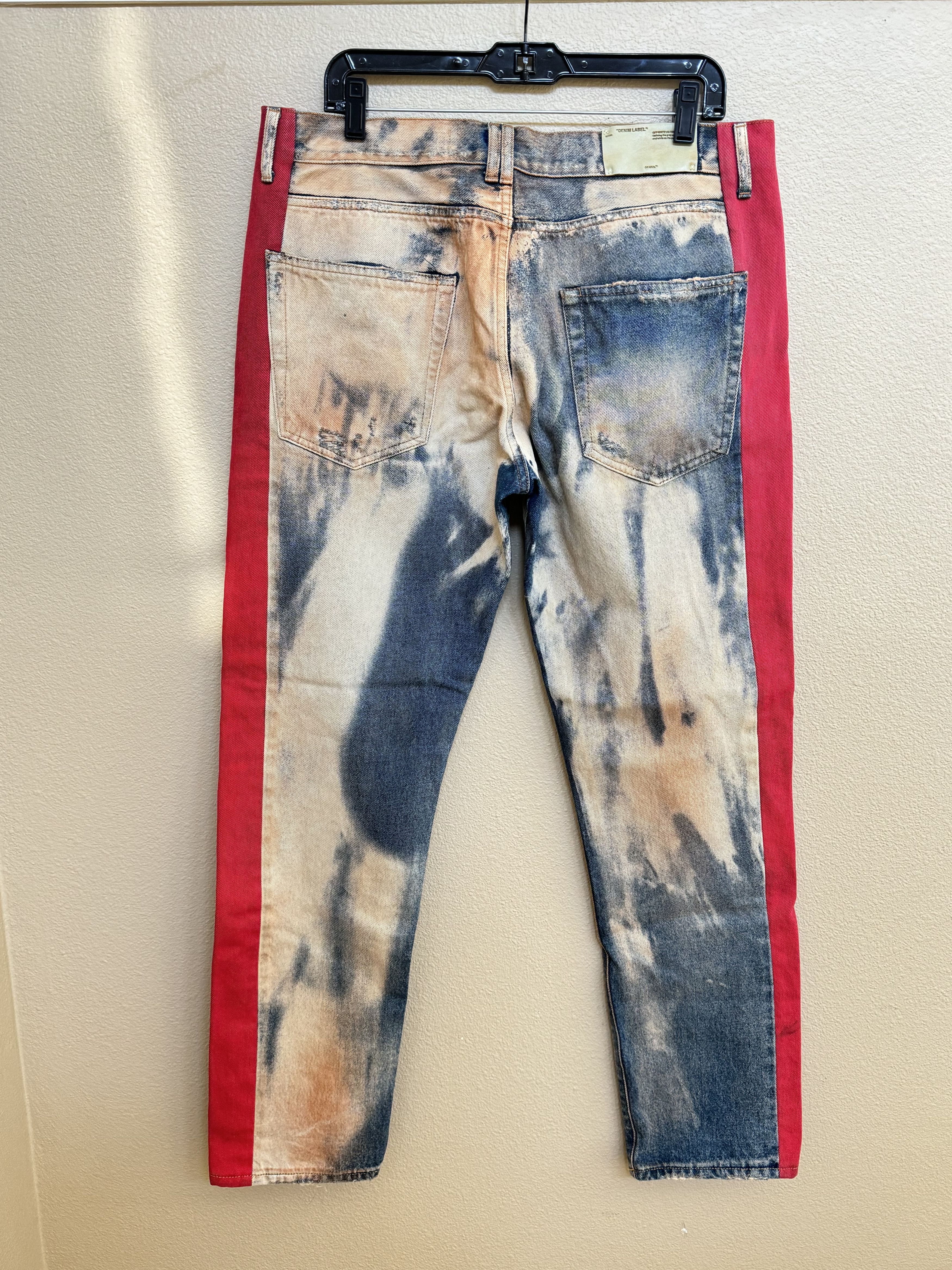 Off-White Off-White Red Stripe Multicolor Denim Jeans Size 36 Size US 36 / EU 52 - 7 Thumbnail