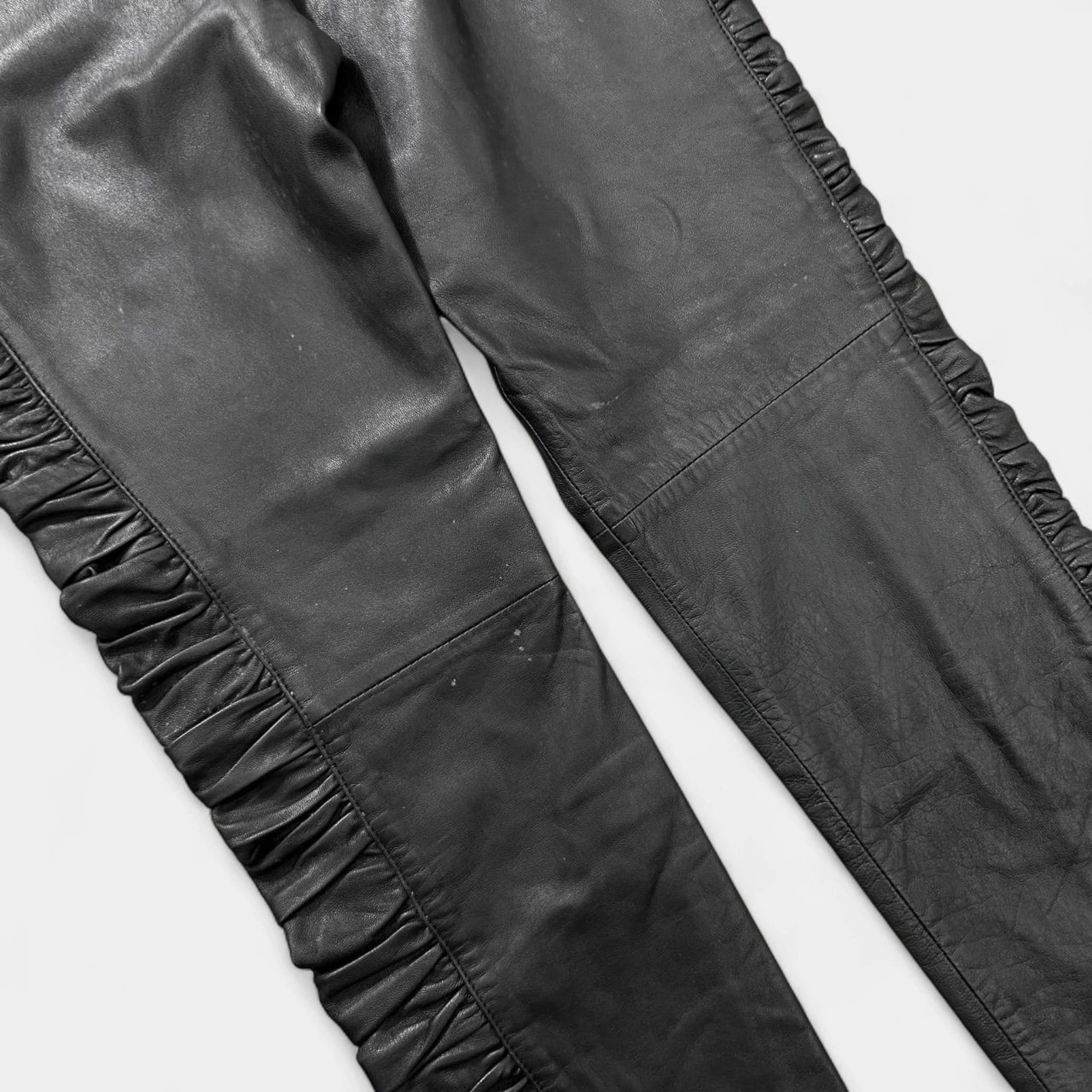 Dolce & Gabbana Dolce & Gabbana Wrinkled Black Leather Pants Size 28" / US 6 / IT 42 - 6 Thumbnail