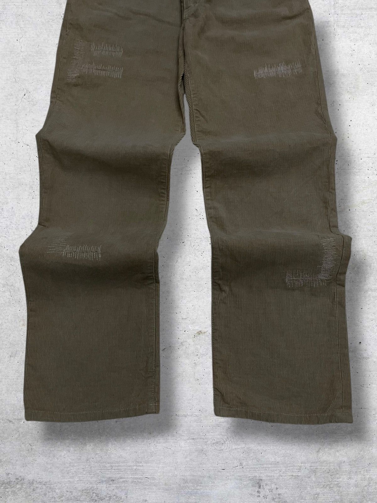 Japanese Brand XESCPAE JAPAN DESIGNER STREETWEAR DISTRESSED CORDUROY PANT Size US 33 - 3 Thumbnail