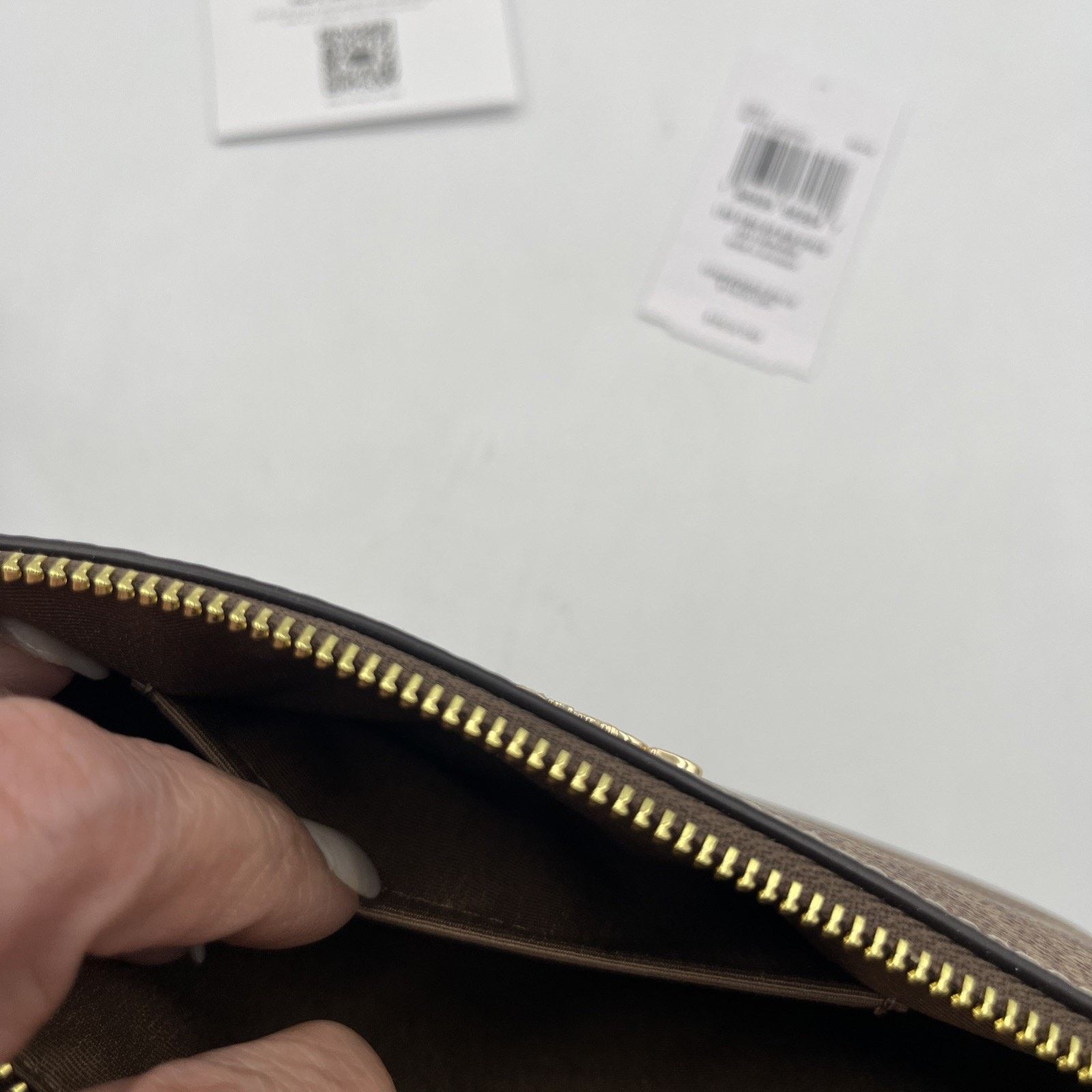 Coach NEW! Authentic! Brown/Black COACH Signature PVC Wristlet Size ONE SIZE - 8 Thumbnail