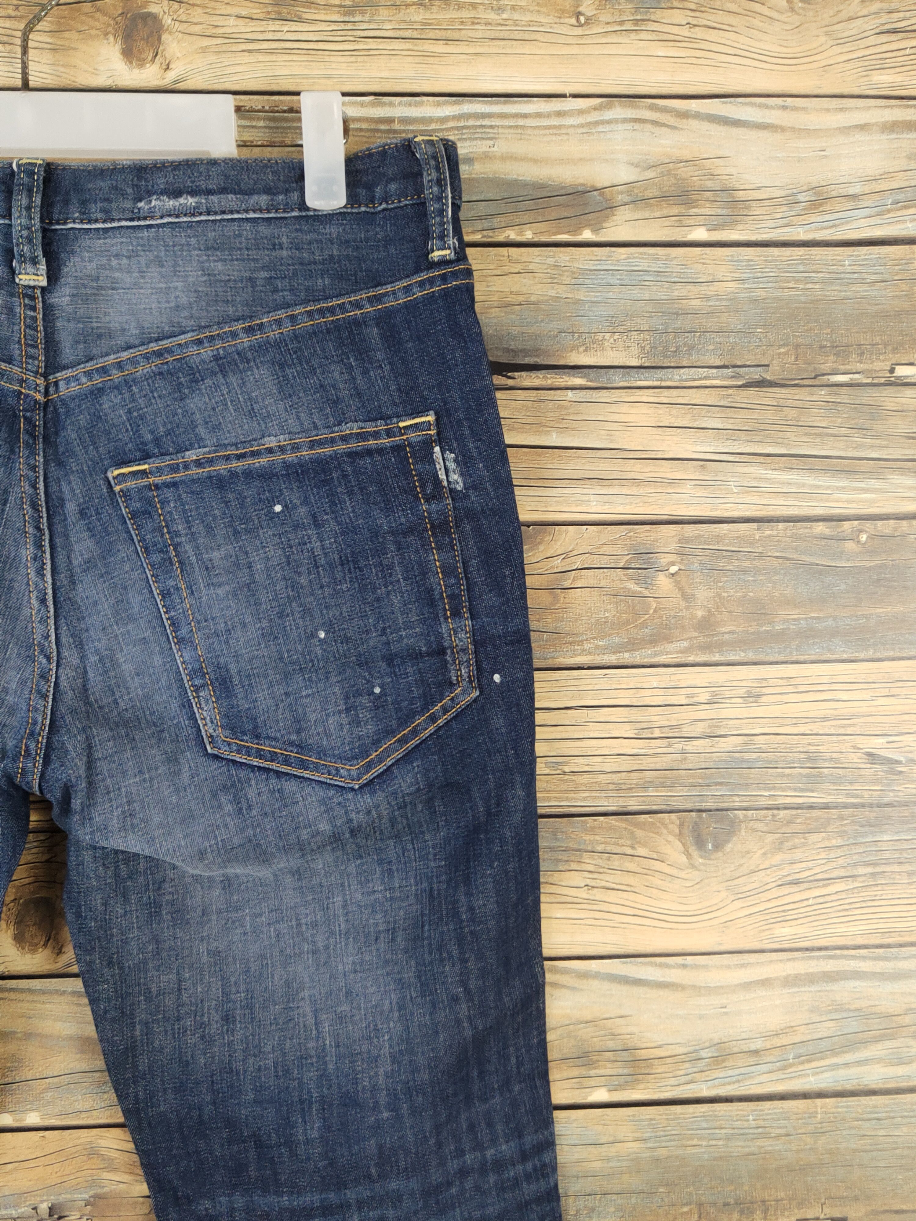 Japanese Brand Uniqlo Dark Blue Distressed Ripped denim Jeans #W1834 Size US 30 / EU 46 - 10 Thumbnail