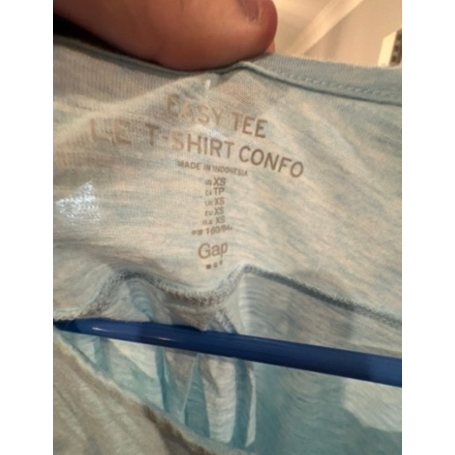 Banana Republic Gap Easy Tee Light Blue Short Sleeve Top Women’s XS (0–2) Size XS / US 0-2 / IT 36-38 - 3 Thumbnail