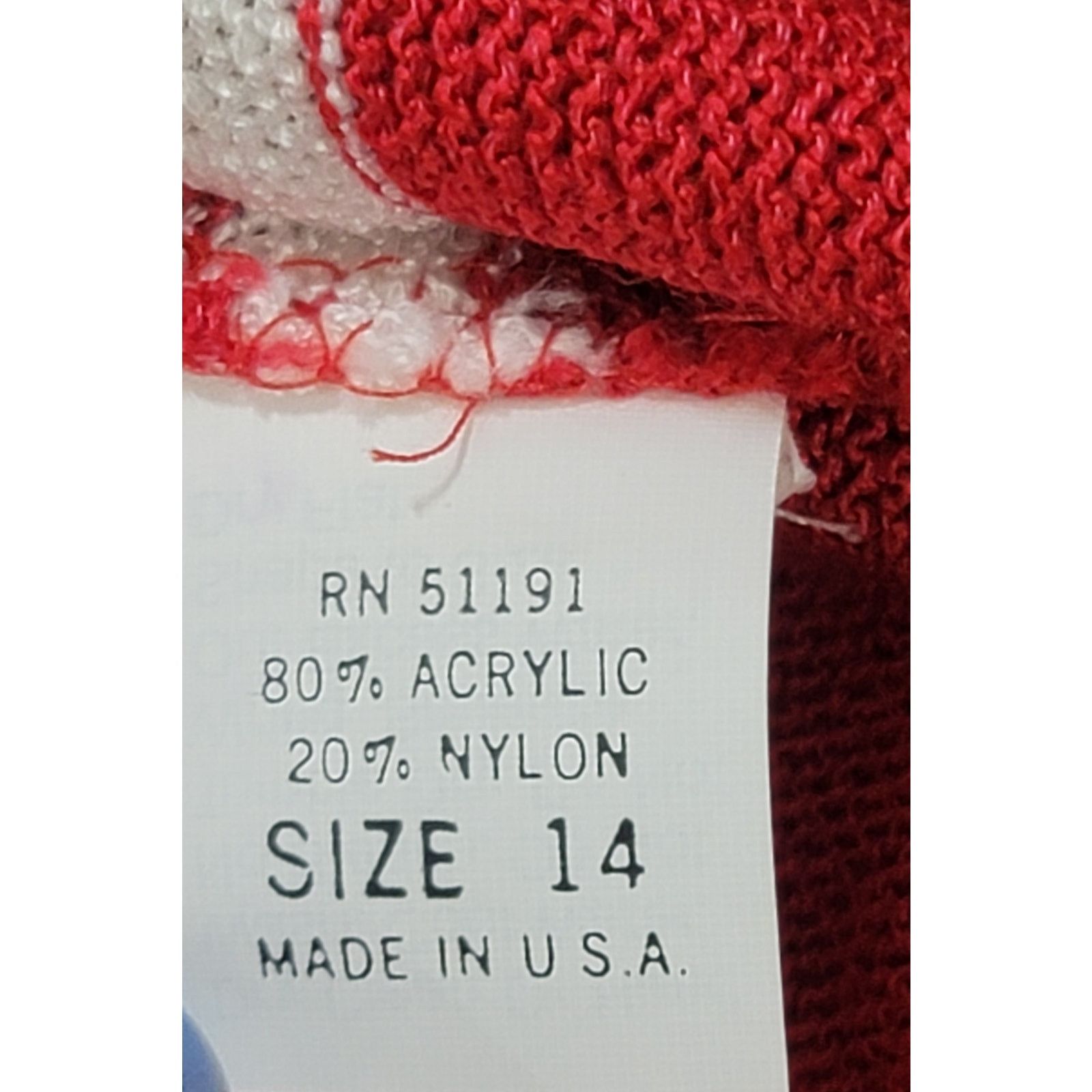Other Philippe Marques Red White Rhinestone Stud Top 14 Stretch Size XL / US 12-14 / IT 48-50 - 5 Thumbnail