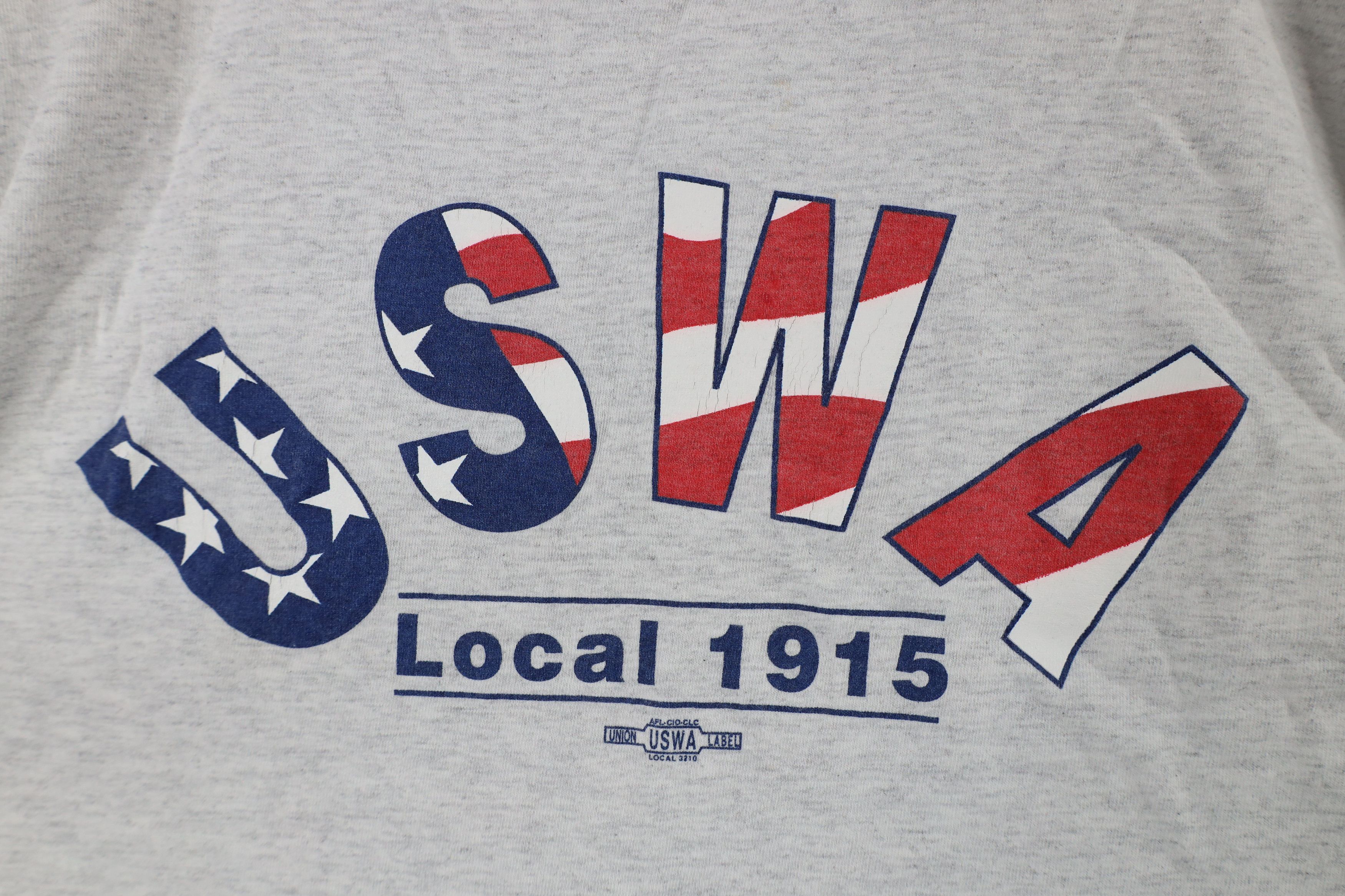 Vintage Vintage 90s Streetwear Steel Workers Local 1915 T-Shirt USA Size US L / EU 52-54 / 3 - 4 Thumbnail