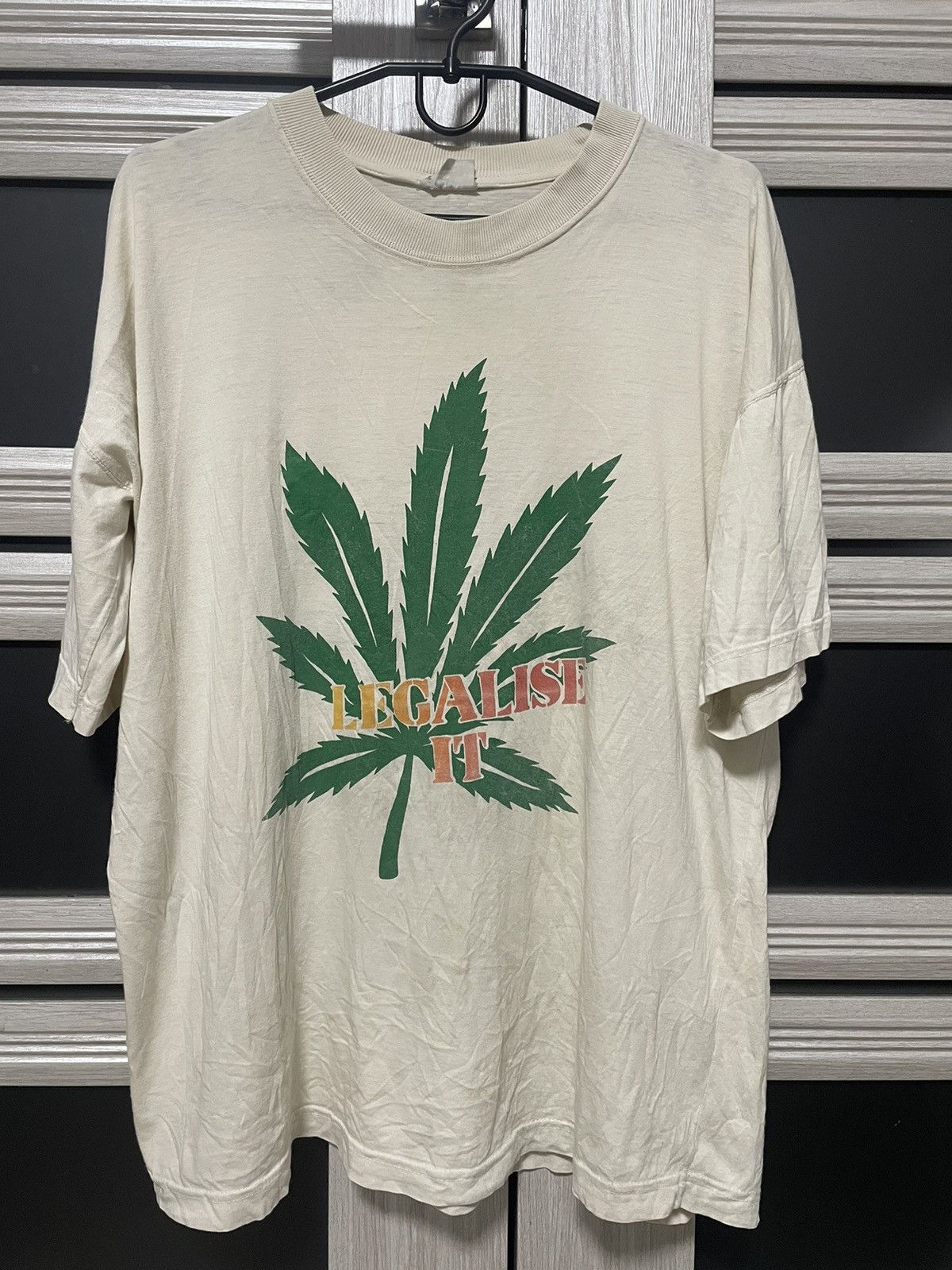 Vintage 90s Legalise It Smoke Weed 90s T Shirt Marijuana Tee
