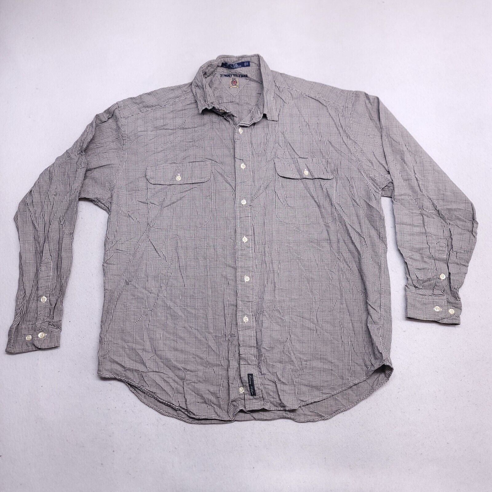 Tommy Hilfiger Tommy Hilfiger Button Up Shirt Mens Size 2XL Black Beige Size US XXL / EU 58 / 5 - 2 Thumbnail