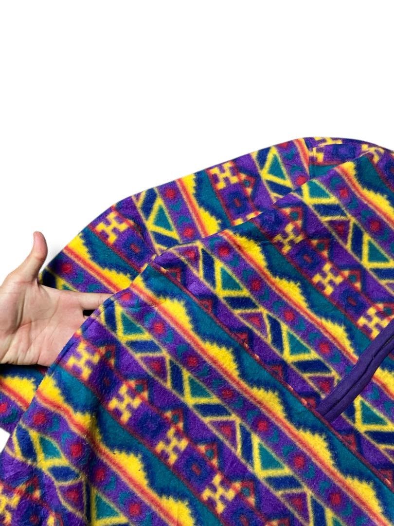 Japanese Brand APPI Tribal Patterned Half-Zip Fleece Jacket (135) Size US M / EU 48-50 / 2 - 6 Thumbnail