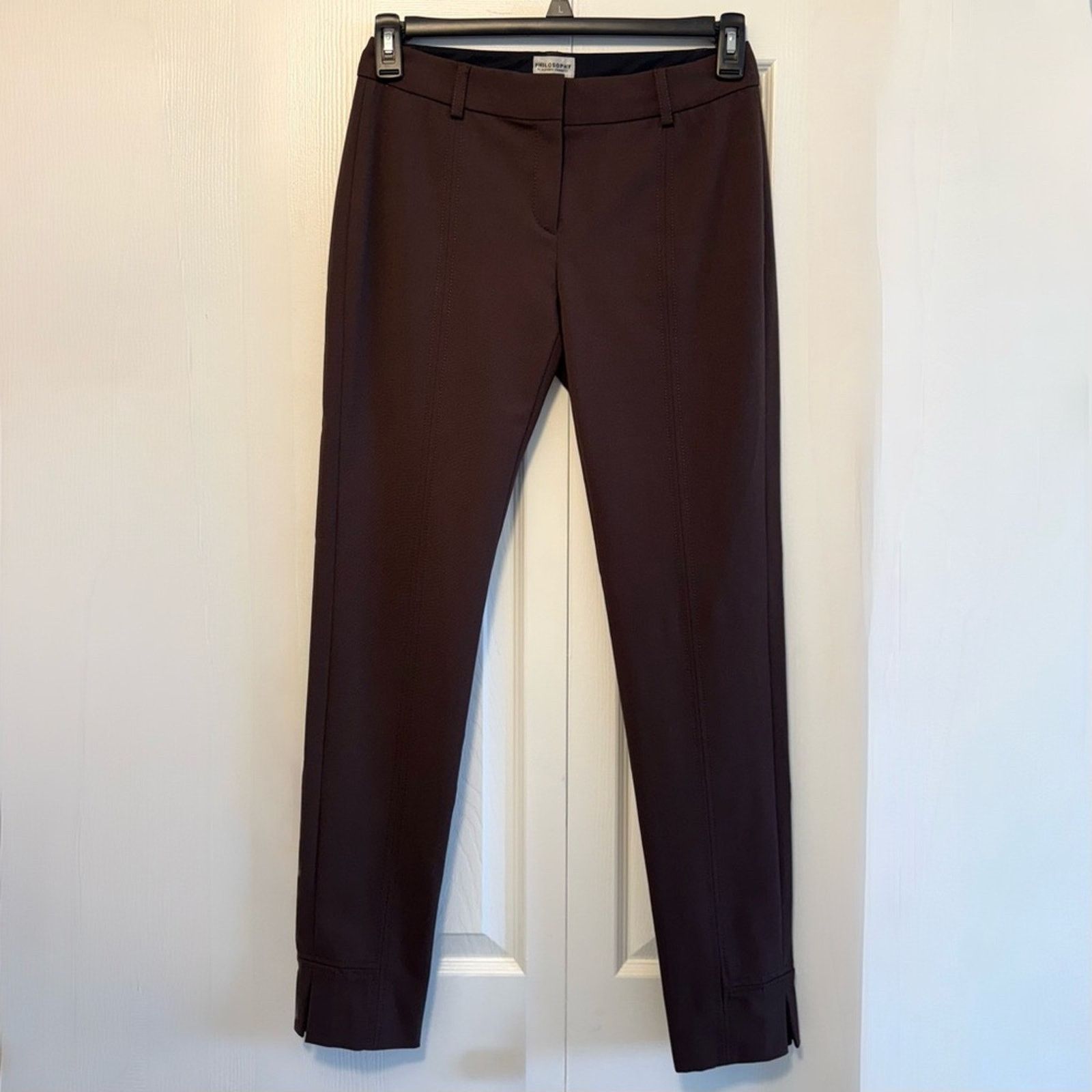 Alberta Ferretti Alberta Ferretti Chocolate Brown Trousers, Size 4 Size 27" / US 4 / IT 40 - 1 Thumbnail