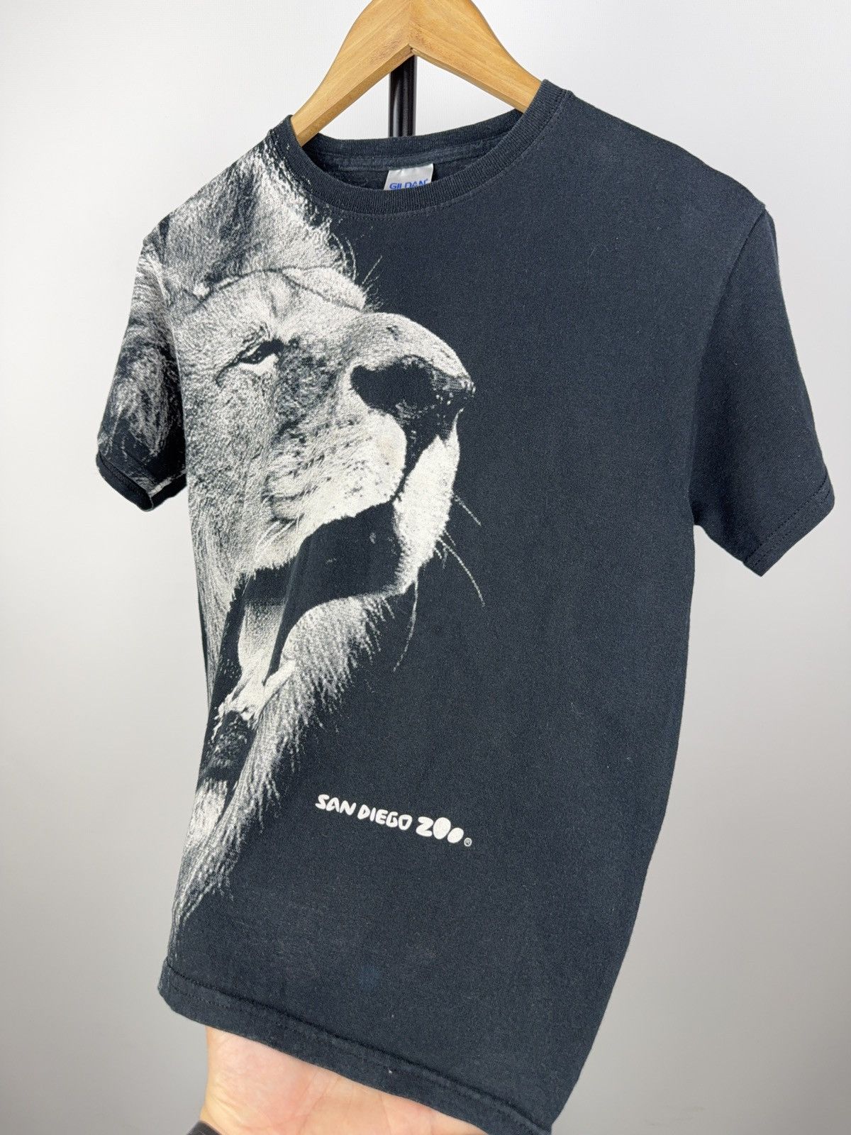 The Mountain × Vintage San Diego Zoo Lion Tee Black Big Graphic Animal Print Size L / US 10 / IT 46 - 4 Thumbnail