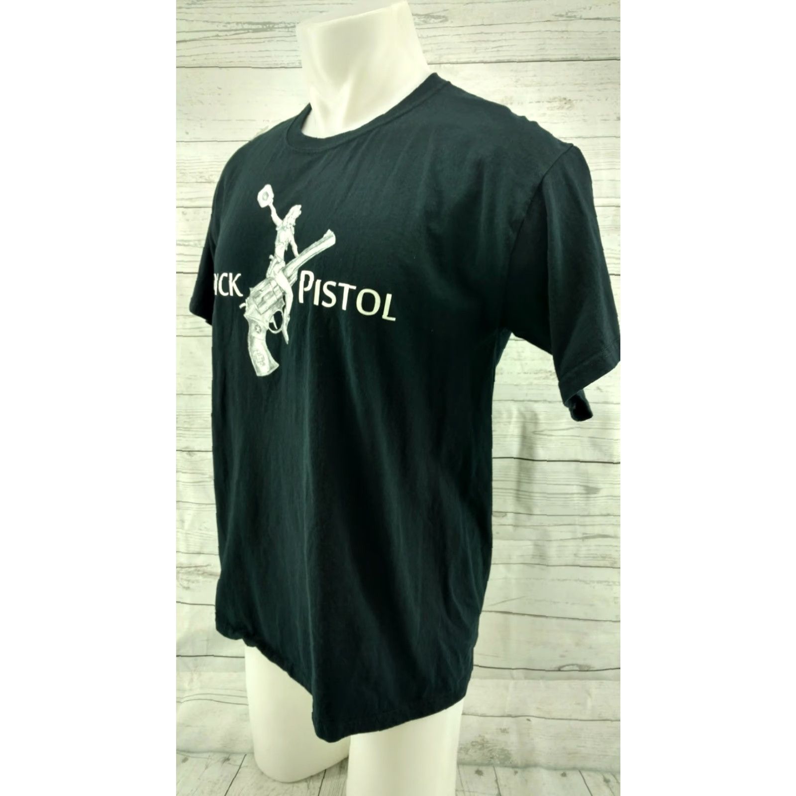 Gildan Gildan Trick Pistol Band T Shirt Black Large Mens Graphic Tee Short Sleeve 100% Cotton Regular Fit Size L Size US L / EU 52-54 / 3 - 3 Thumbnail
