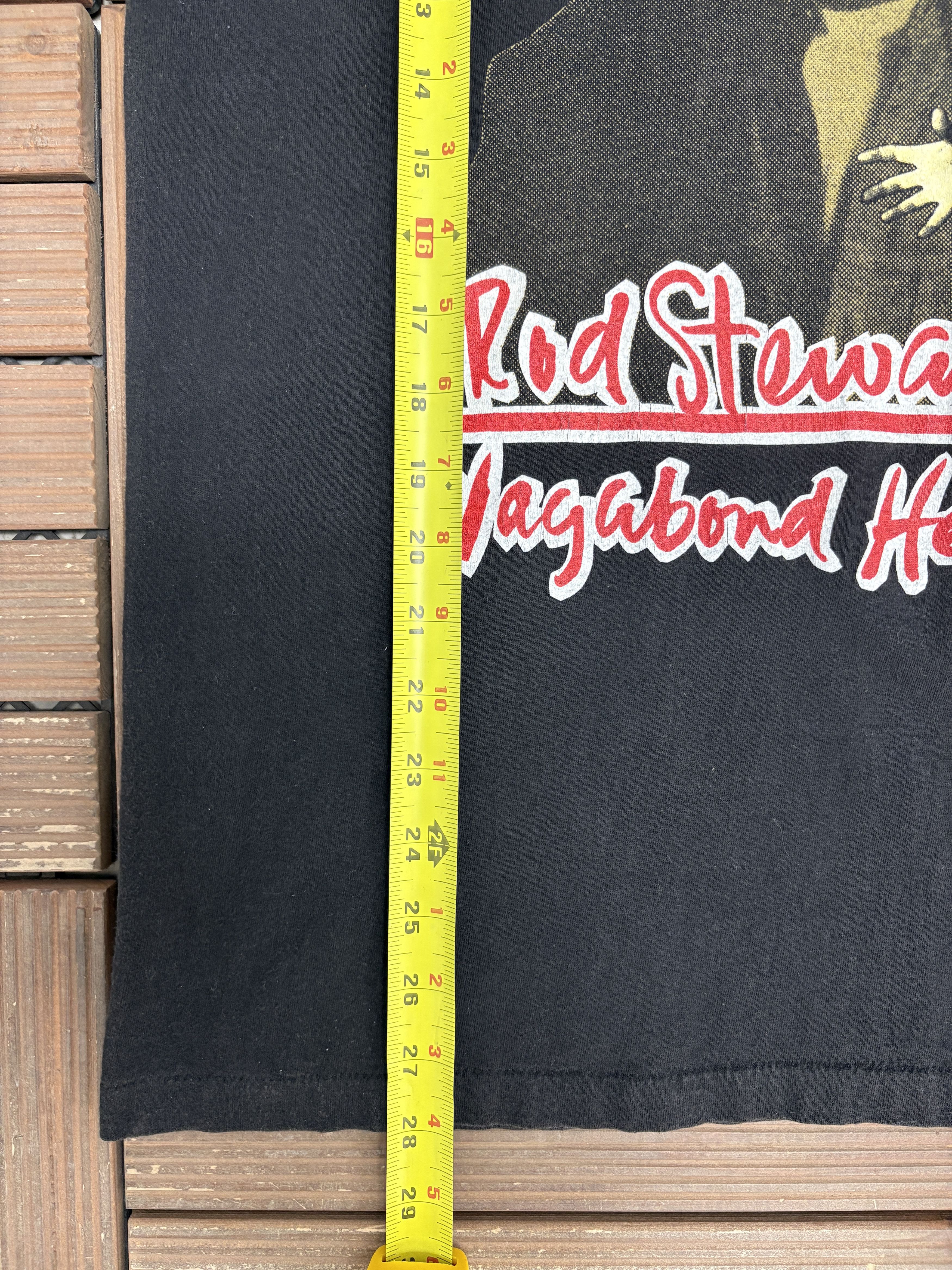 Vintage Rod Stewart Vagabond Heart Tour Vintage Black T-Shirt Tee Size US XL / EU 56 / 4 - 9 Thumbnail