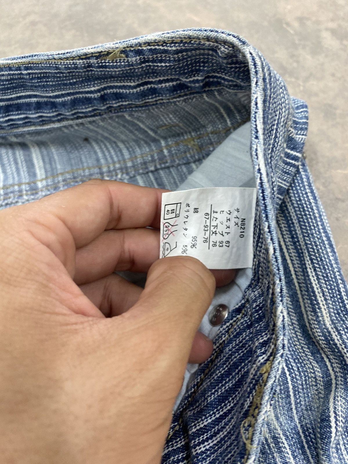 Hysteric Glamour × Japanese Brand × Le Grande Bleu (L.G.B.) FLARE ORIRIN HICKORY JEANS JAPAN Size 28" / US 6 / IT 42 - 5 Thumbnail