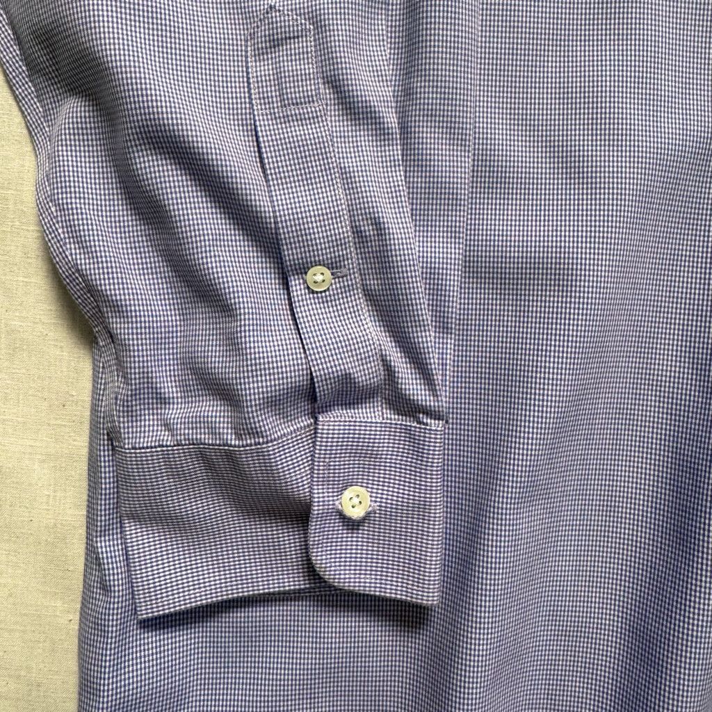Nordstrom Nordstrom Blue Gingham Btton-Down Cotton Dress Shirt 18-35 Size US XL / EU 56 / 4 - 4 Thumbnail