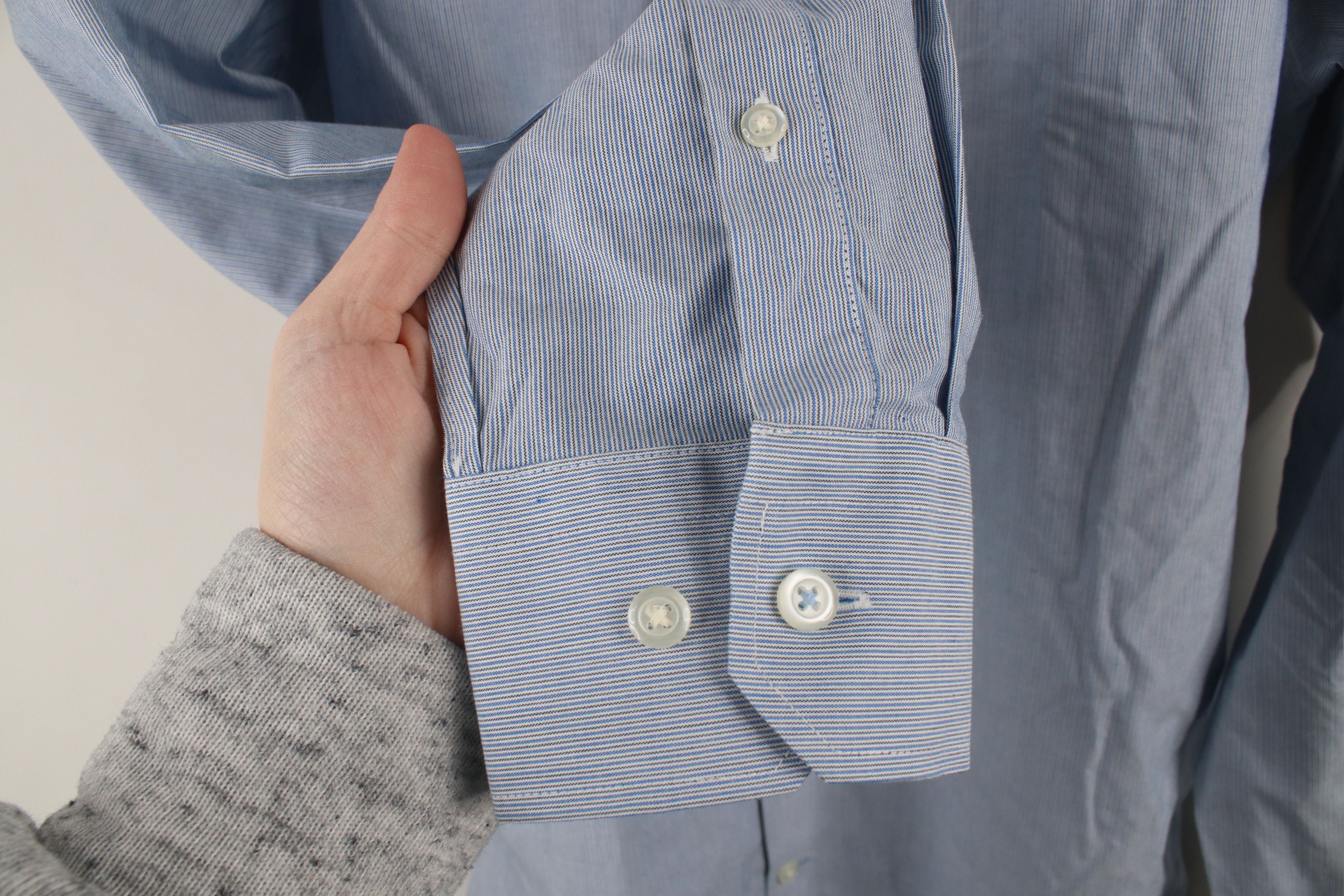 Banana Republic × Vintage New Banana Republic Striped Button Dress Shirt Blue Cotton Size US M / EU 48-50 / 2 - 6 Thumbnail