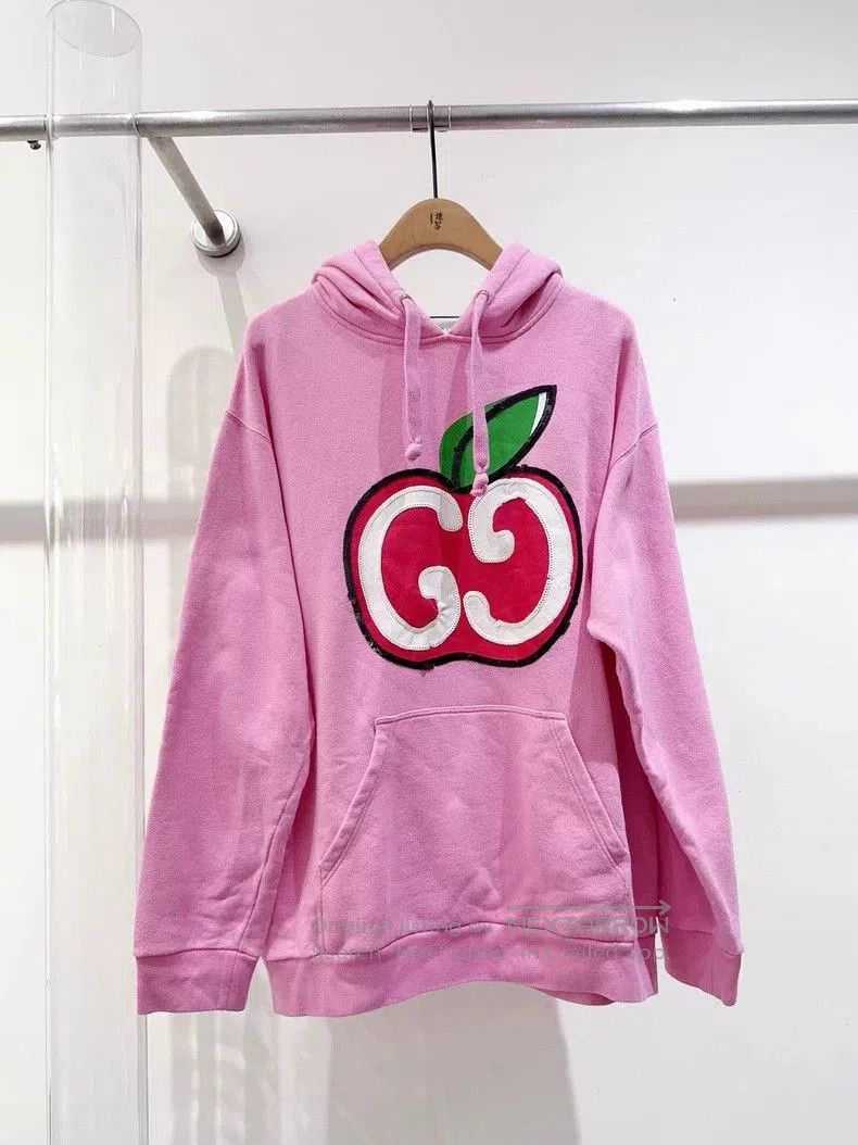 Gucci gucci apple graphic pink hoodie. Size US L / EU 52-54 / 3 - 1 Thumbnail