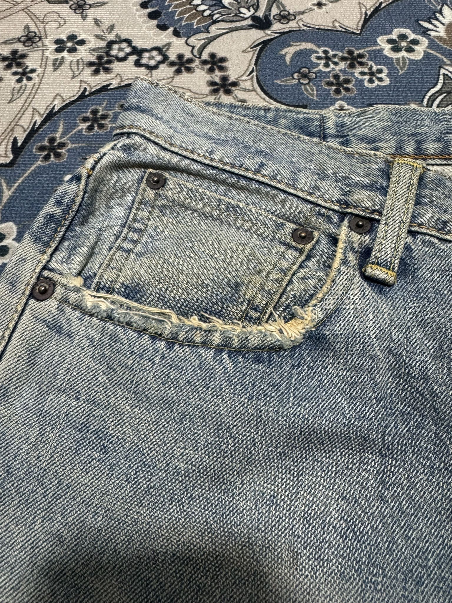 Beauty Beast × If Six Was Nine × Japanese Brand Vintage Edwin 501X Distressed Denim Selvadge Redline Jeans Size US 30 / EU 46 - 7 Thumbnail
