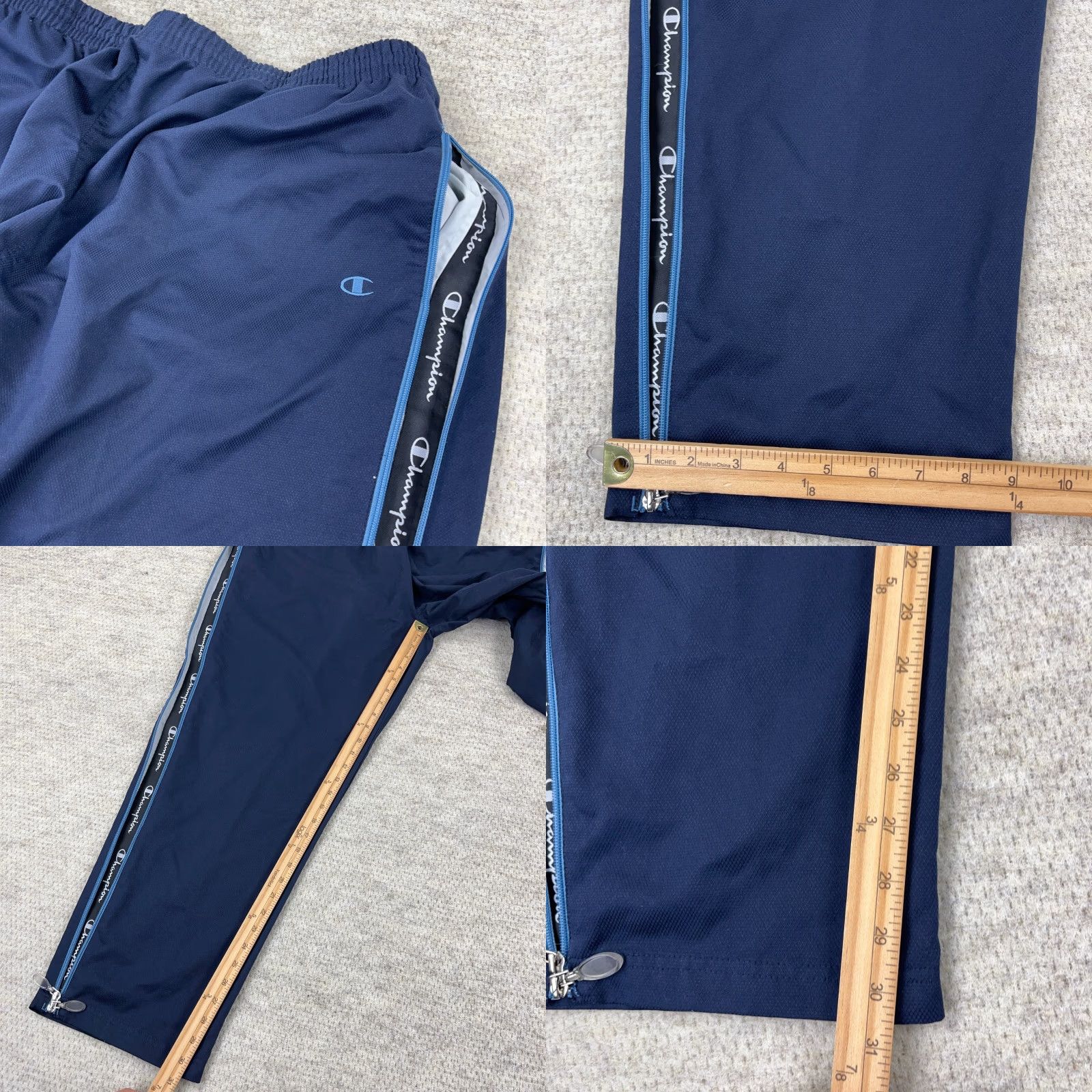 Champion Vintage Champion Pants Men XL Blue Windbreakers Track Suit Baggy Joggers Size 46R - 8 Thumbnail
