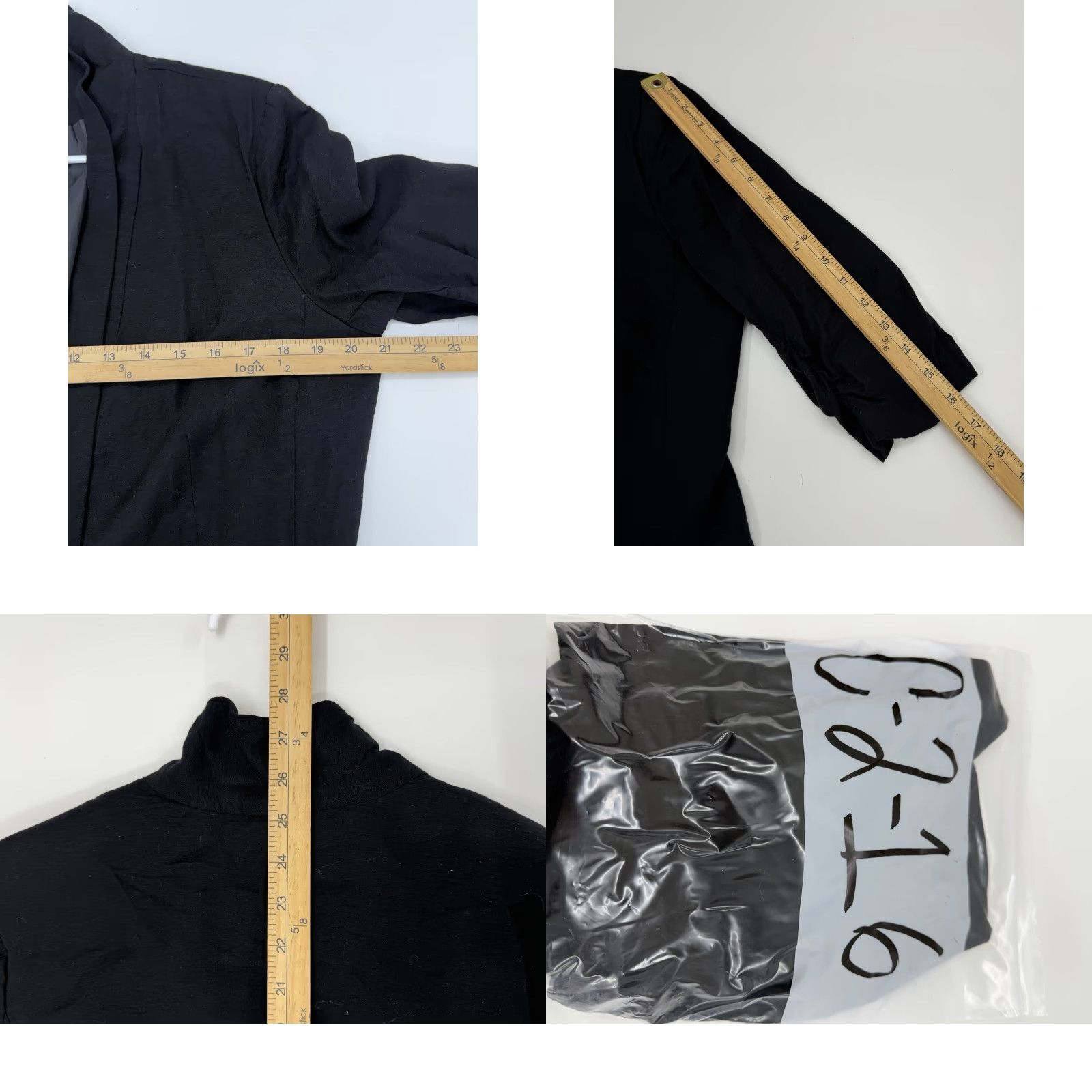 Vintage LC Lauren Conrad Blazer Size 16 Black 3/4 Sleeve Open Front Lined Womens Regular Jacket Size XXL / US 16-18 / IT 52-54 - 8 Thumbnail