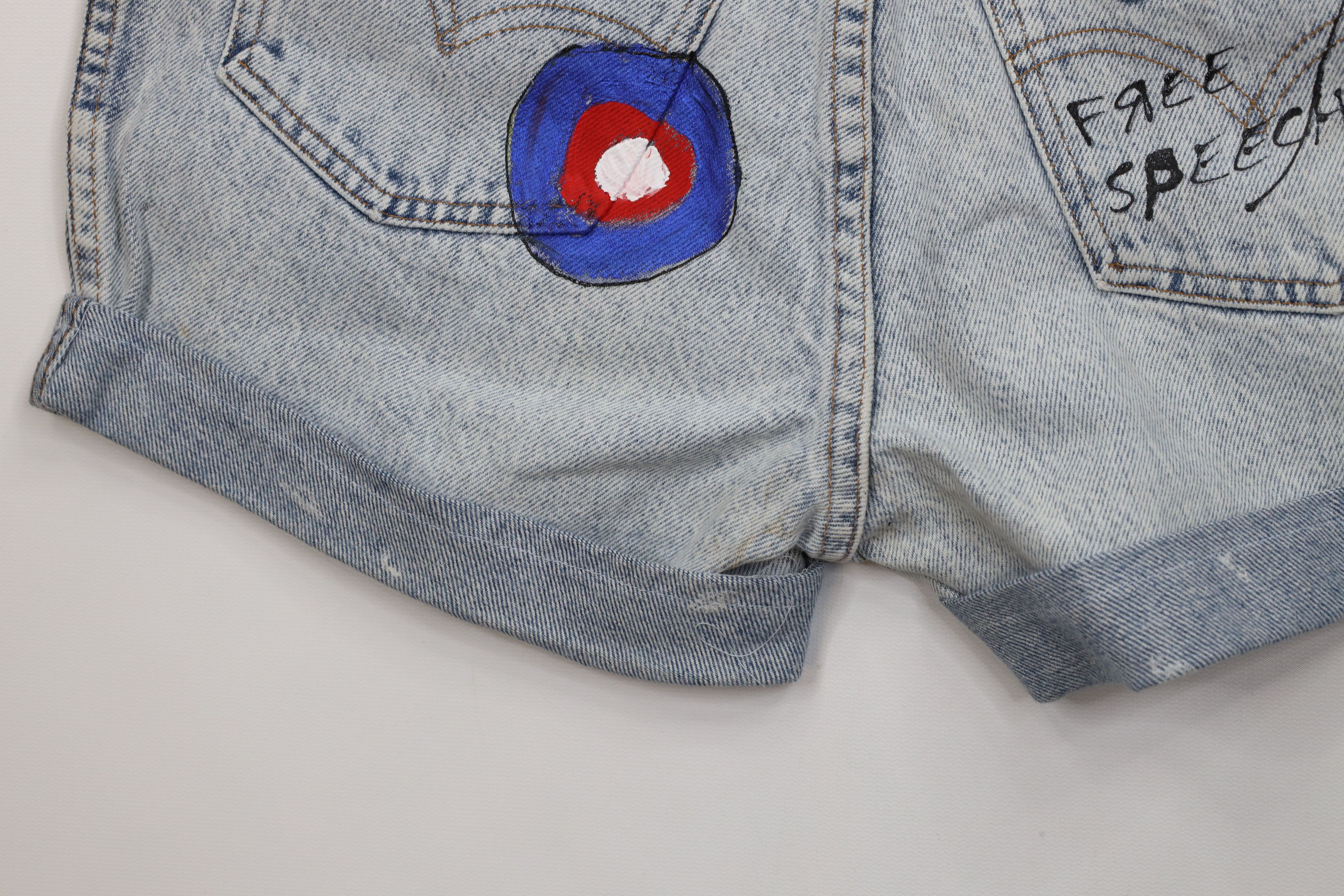 Levi's Vintage 70s 80s Levis Free Speech Acid Wash Shorts USA Size 26" / US 2 / IT 38 - 12 Thumbnail