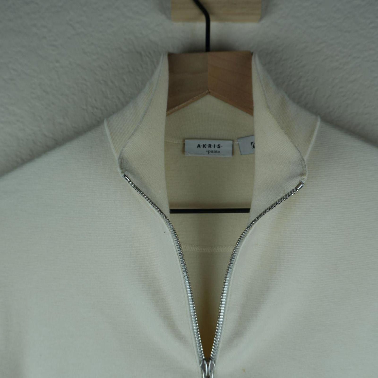 Aris Tatalovich Akris Punto Jacket Women's 6 Cream Schurwolle Virgin Wool Size M / US 6-8 / IT 42-44 - 4 Thumbnail