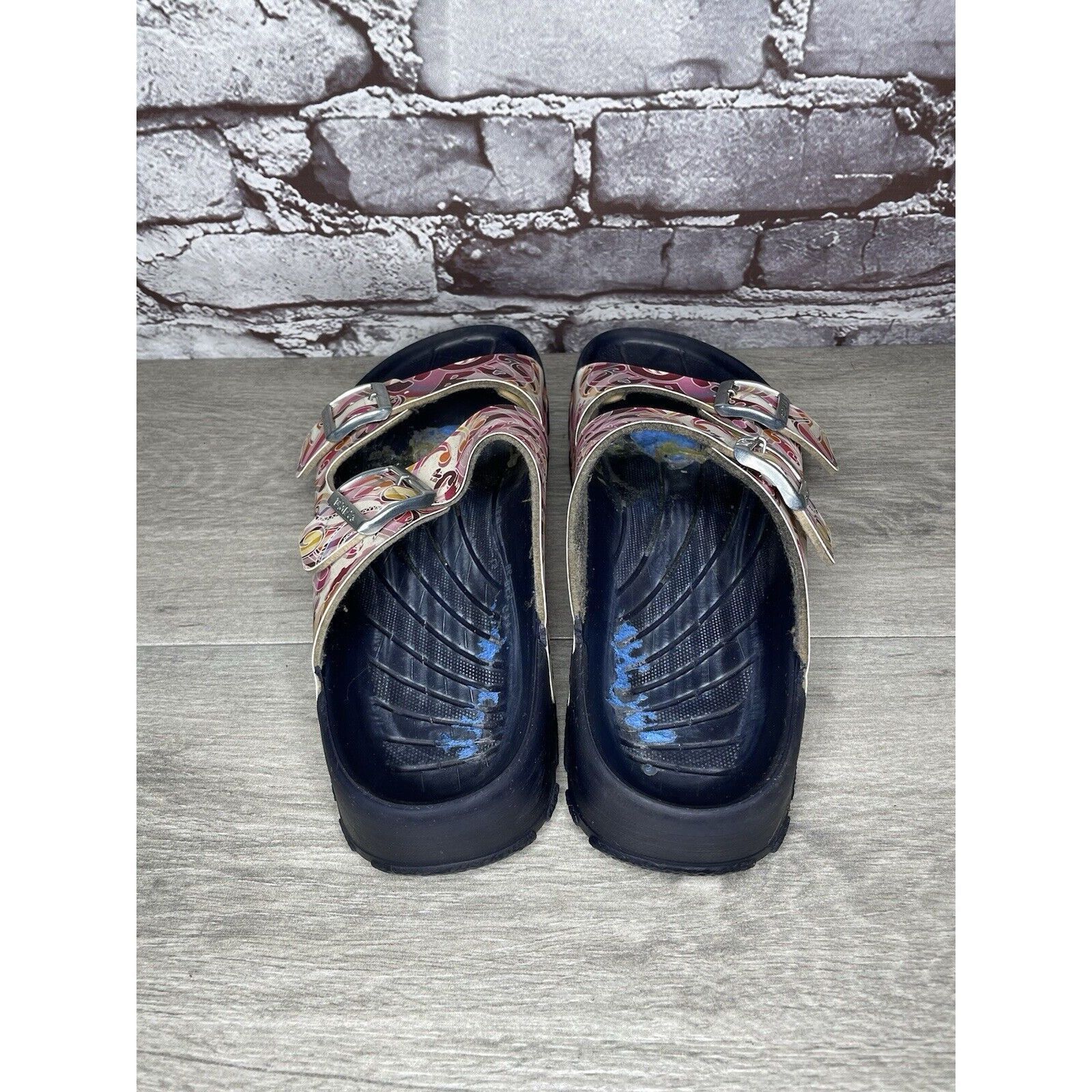 Birkenstock Birki’s Bay Heart Floral Arizona Pink Slides Sandals Women S Size US 10.5 / IT 40.5 - 15 Thumbnail