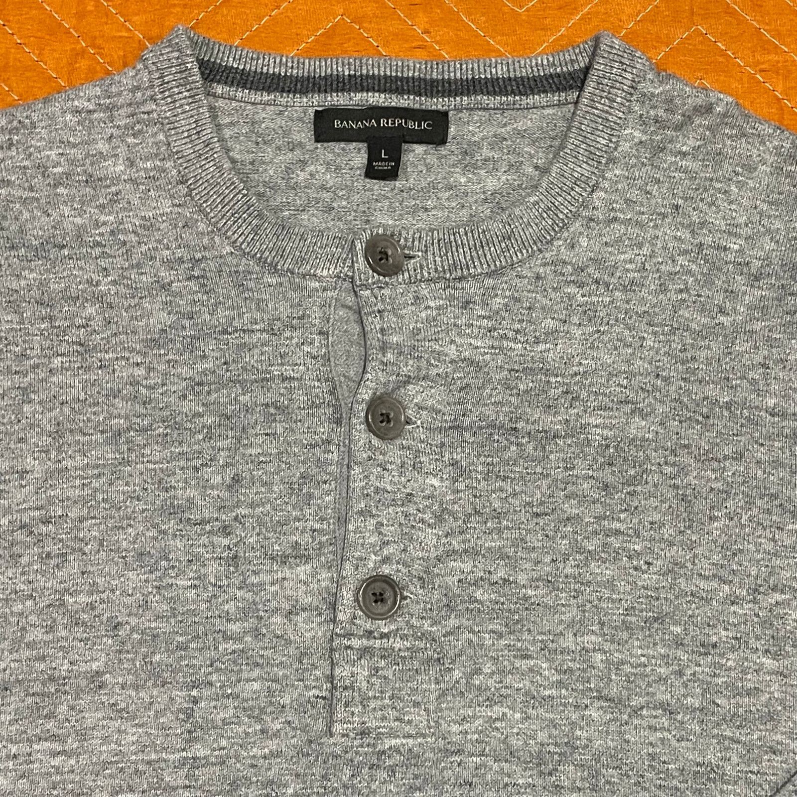 Banana Republic Banana Republic Henley Sweater Size US L / EU 52-54 / 3 - 2 Thumbnail