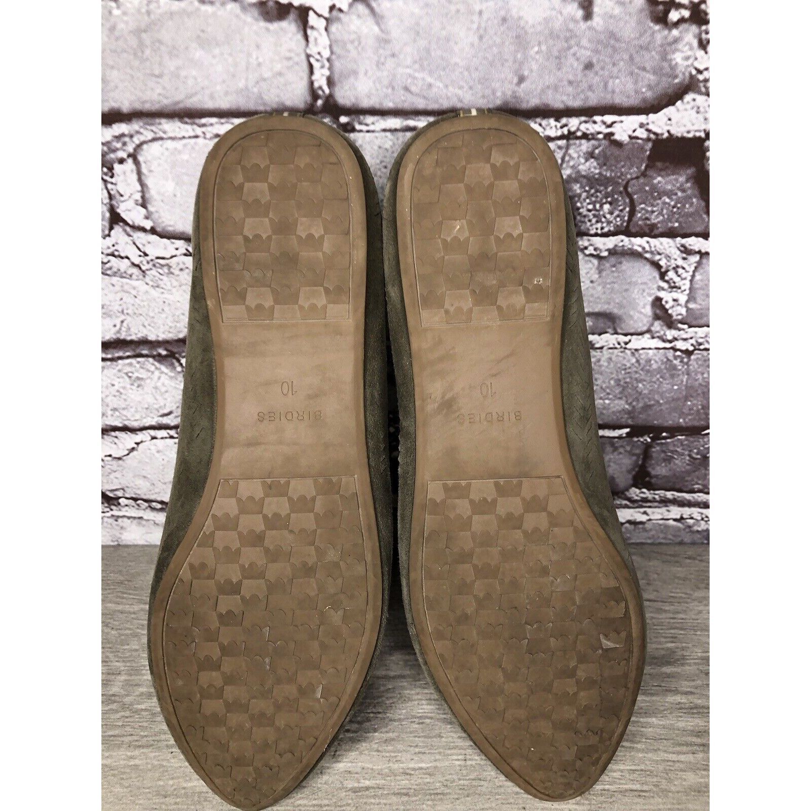 Sun Buddies Birdies Olive Green Suede Leather Comfort Loafer Flats Women Size US 10 / IT 40 - 8 Thumbnail