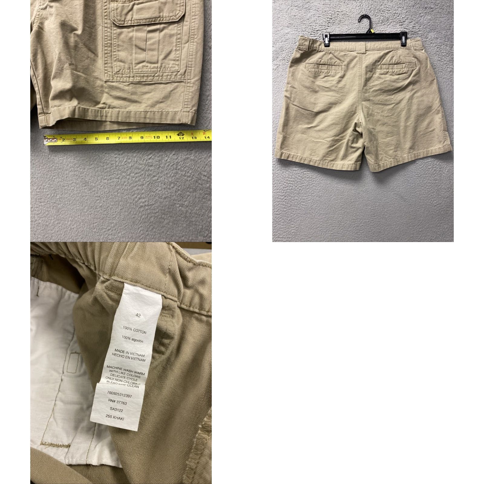 Savane VINTAGE Savane Cargo Shorts Men 42 Tan Canvas Casual Travel Hiking Outdoors 9in Inseam Size US 42 / EU 58 - 8 Thumbnail