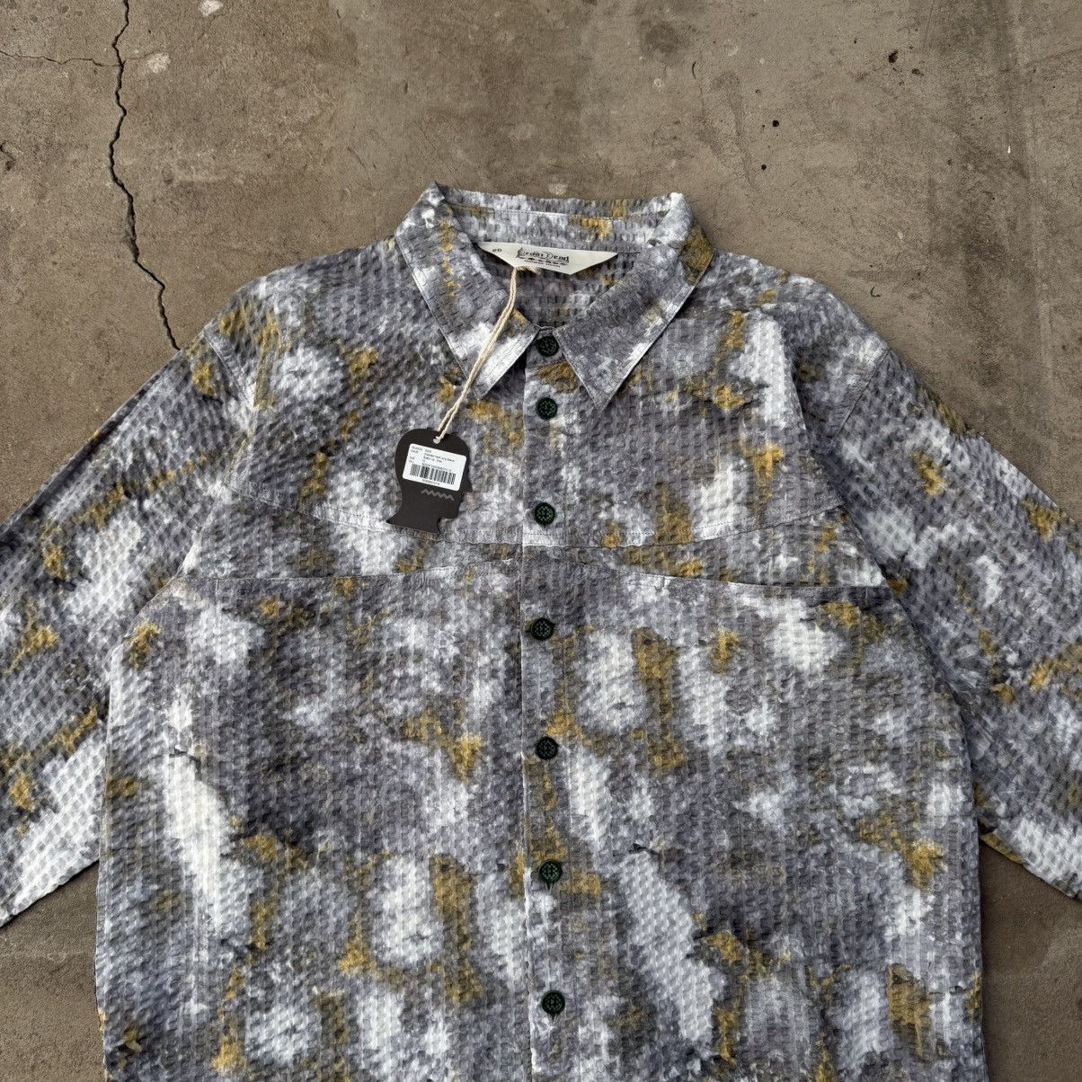 Brain Dead Brain Dead Distored Heat Long Sleeve Grey Button Up Shirt Size US M / EU 48-50 / 2 - 3 Thumbnail